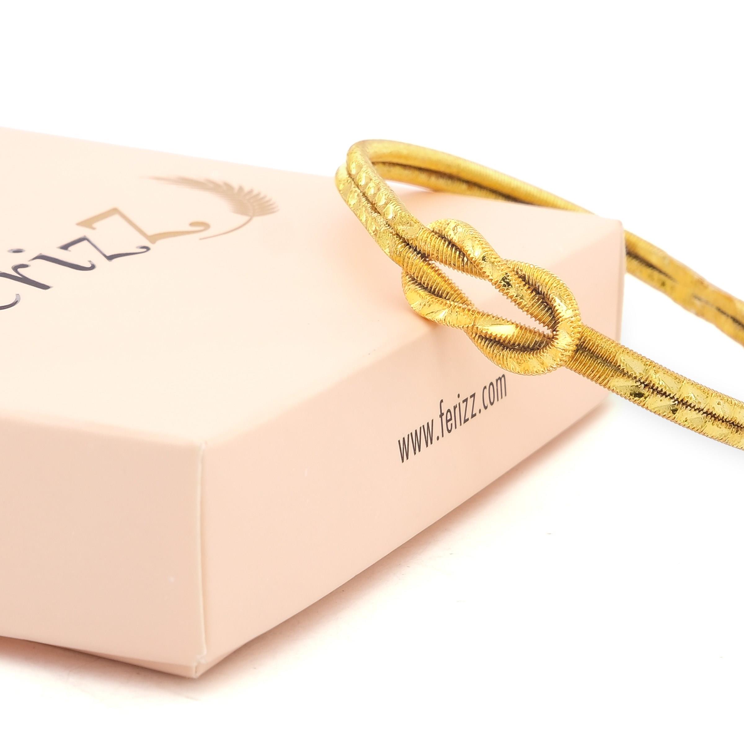 Altın Kaplama İmitasyon Aşk Düğümü Ajda Model Bilezik BLZ-3118