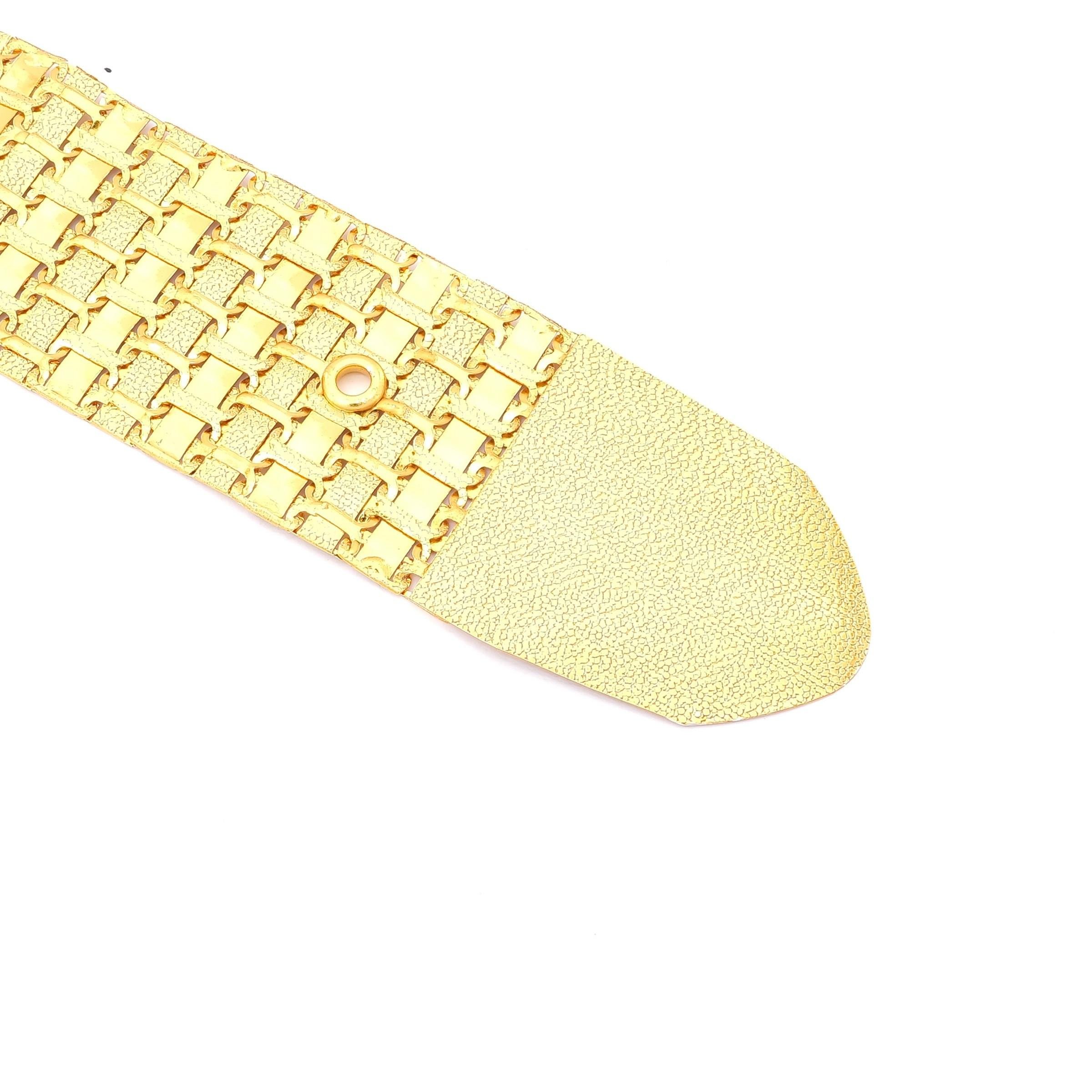 Altın Kaplama Kemer Baklava Desen Tokalı Model-KMR-113