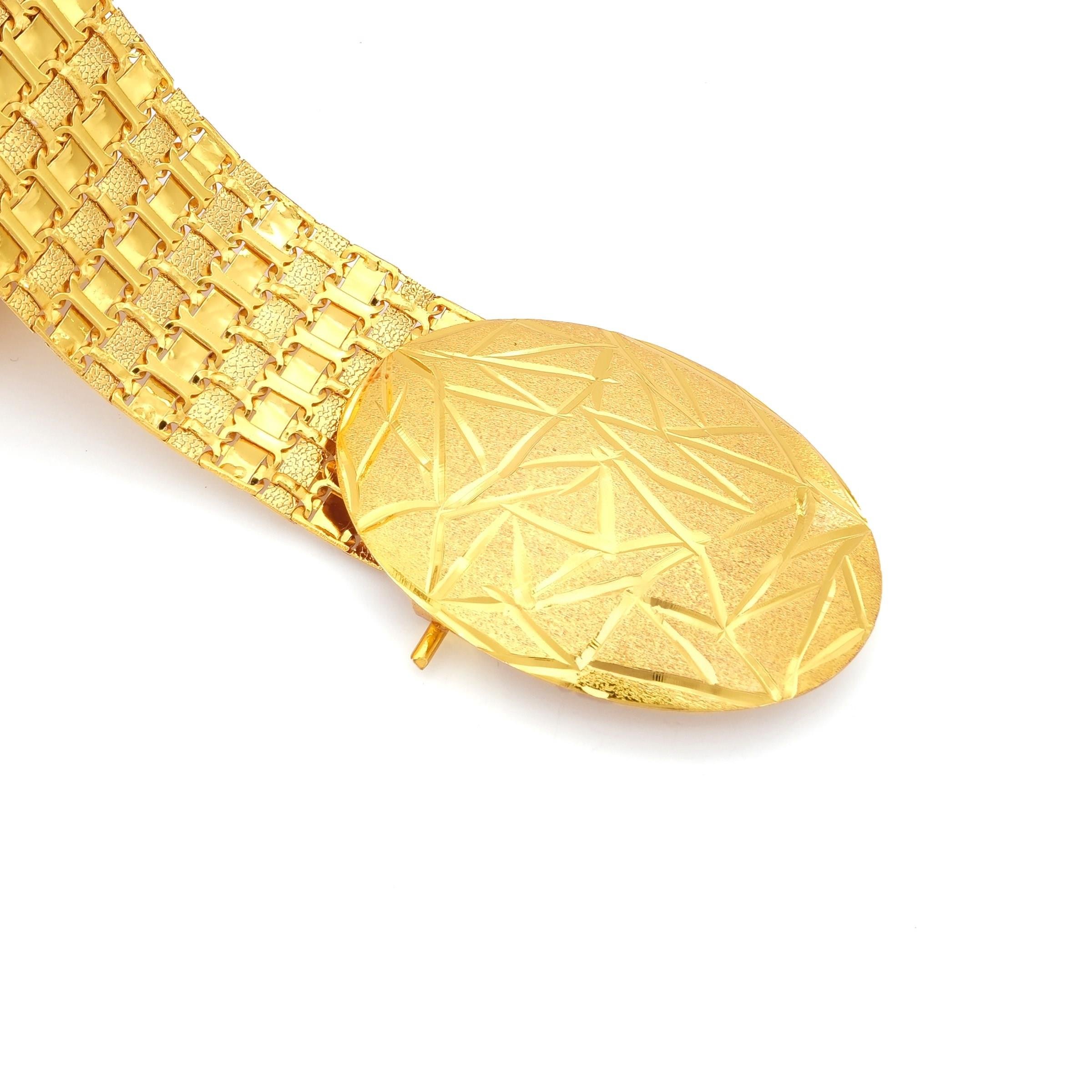 Altın Kaplama Kemer Cam Kırığı Tokalı Model-KMR-114