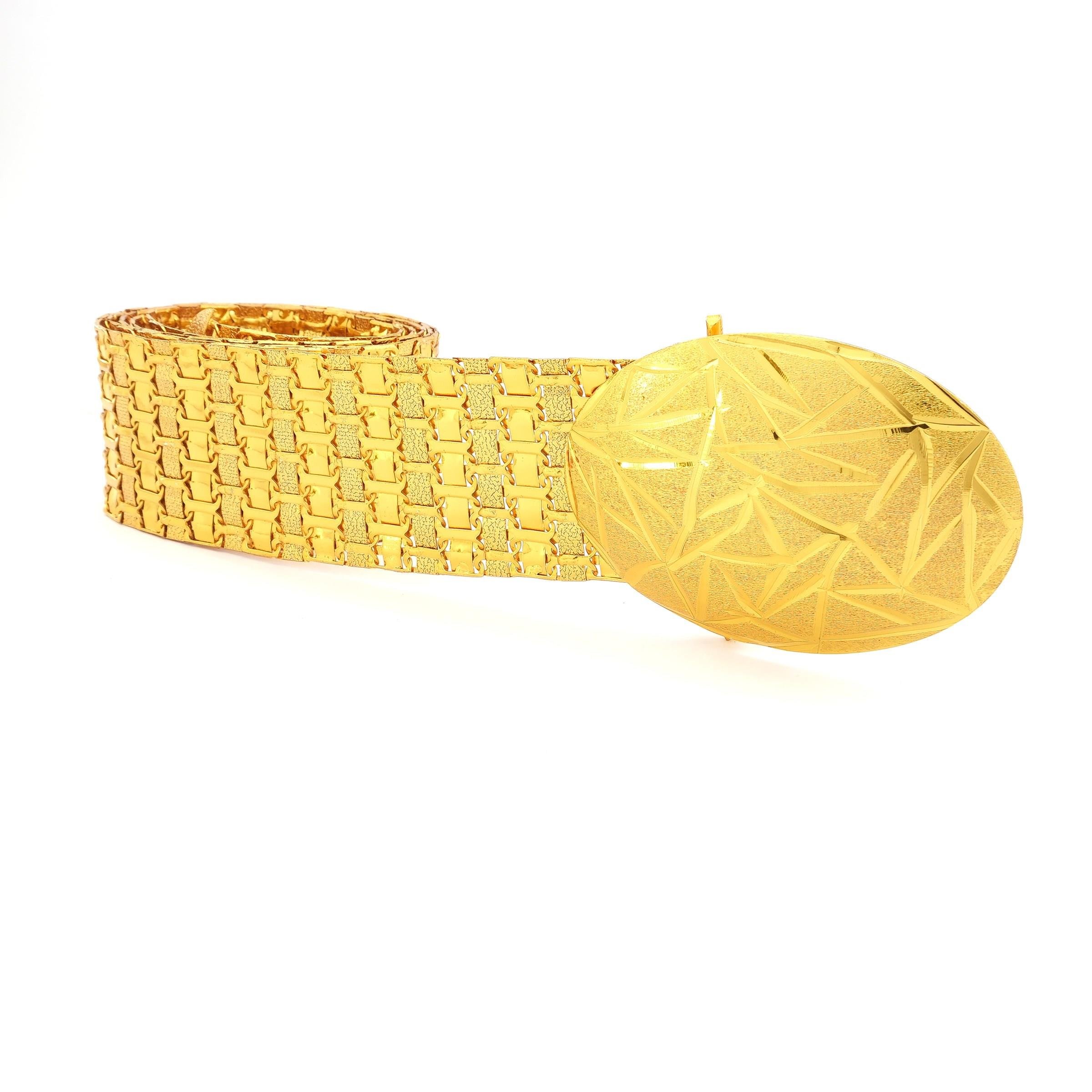 Altın Kaplama Kemer Cam Kırığı Tokalı Model-KMR-114