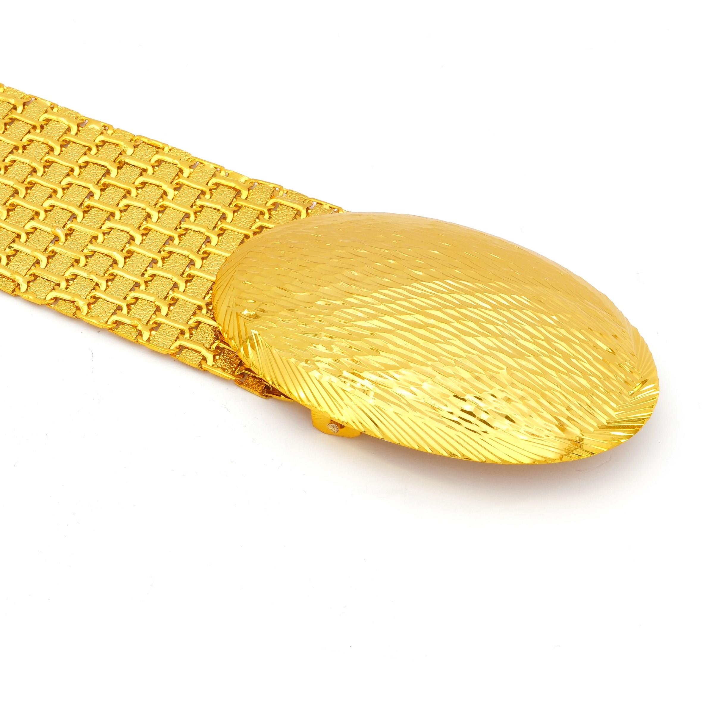 Altın Kaplama Kemer Desenli Tokalı Model-KMR-119