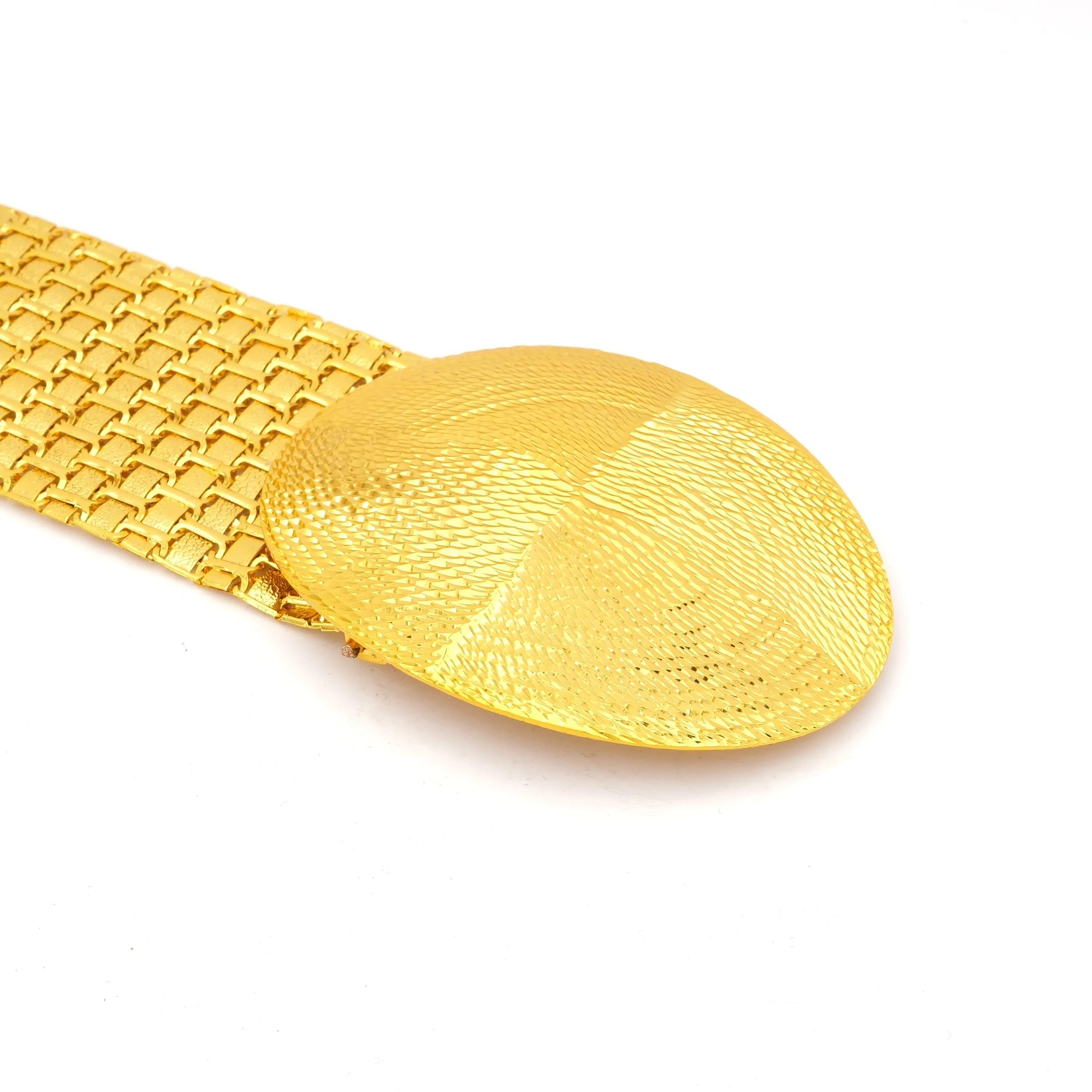 Altın Kaplama Kemer Desenli Tokalı Model-KMR-117