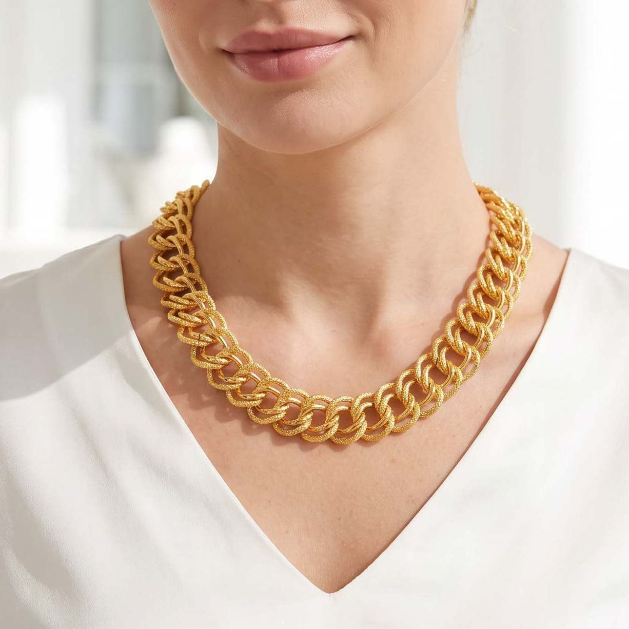 Altın Kaplama Samanyolu Model Örgü Kolye Küpe Bileklik Set SET-170