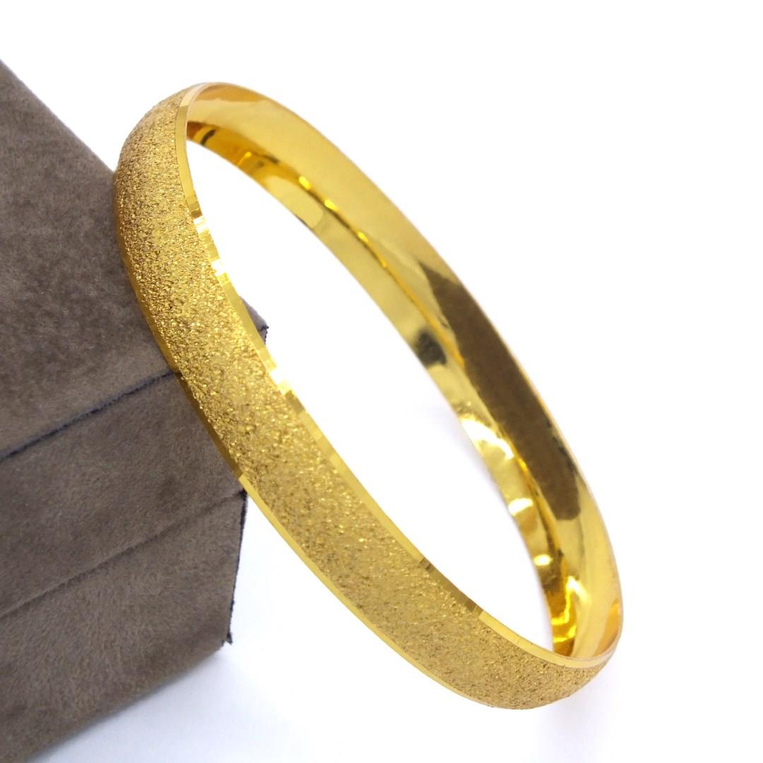 Altın Kaplama Simli Bilezik 0.8 cm BLZ-3049