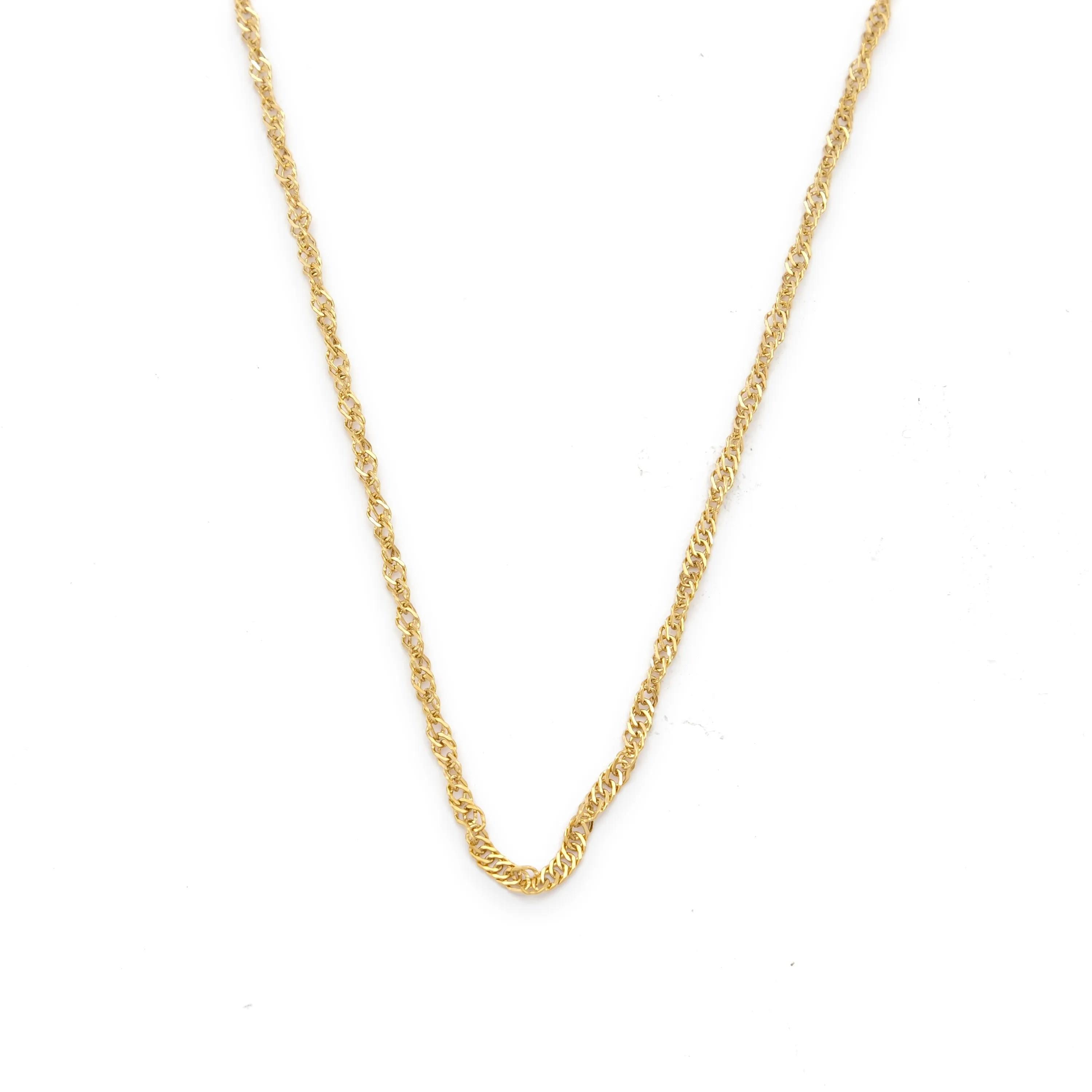 Altın Kaplama Singapur Zincir 45 cm  ZN-248