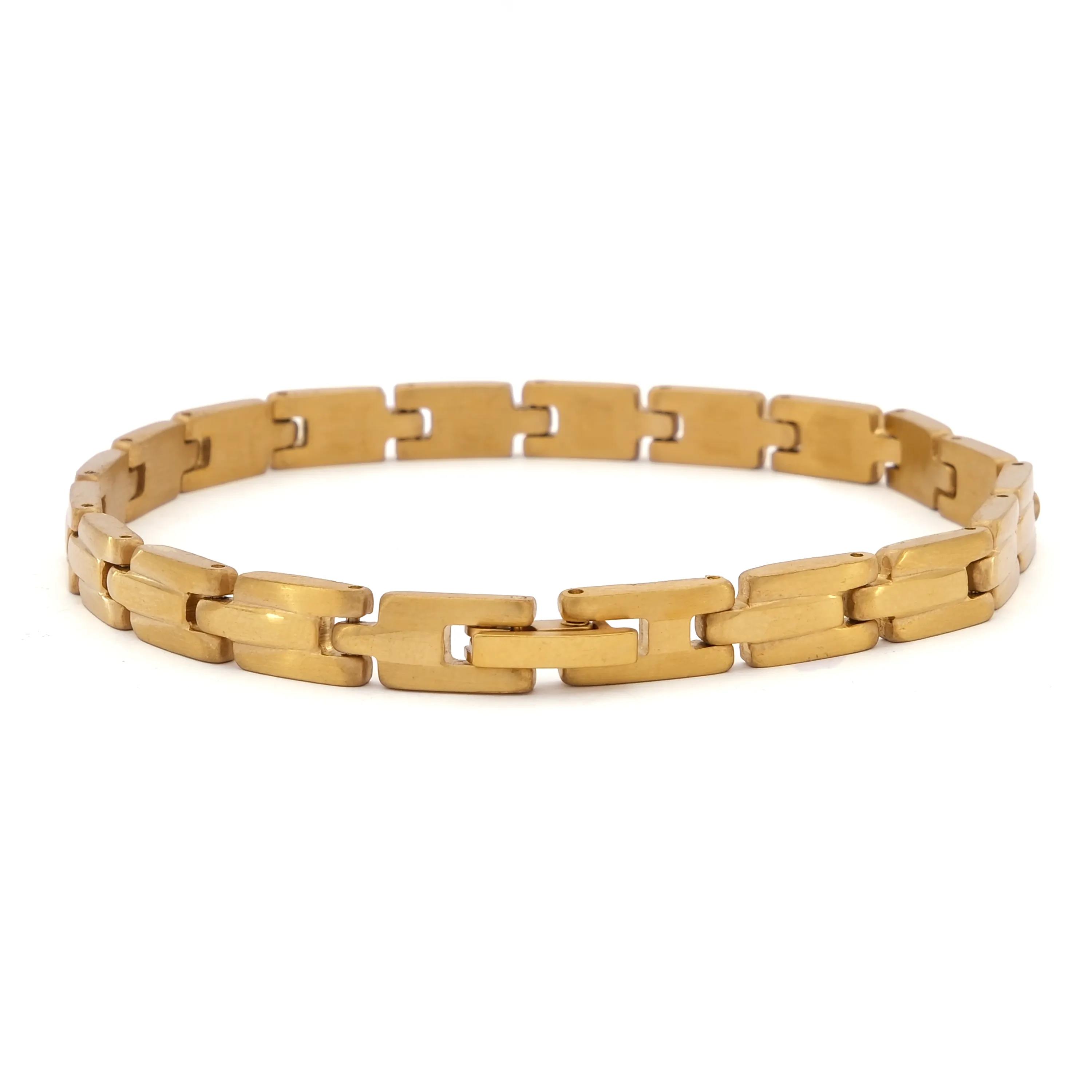 Altın Kaplama Zincir Erkek Bileklik EBLK-352