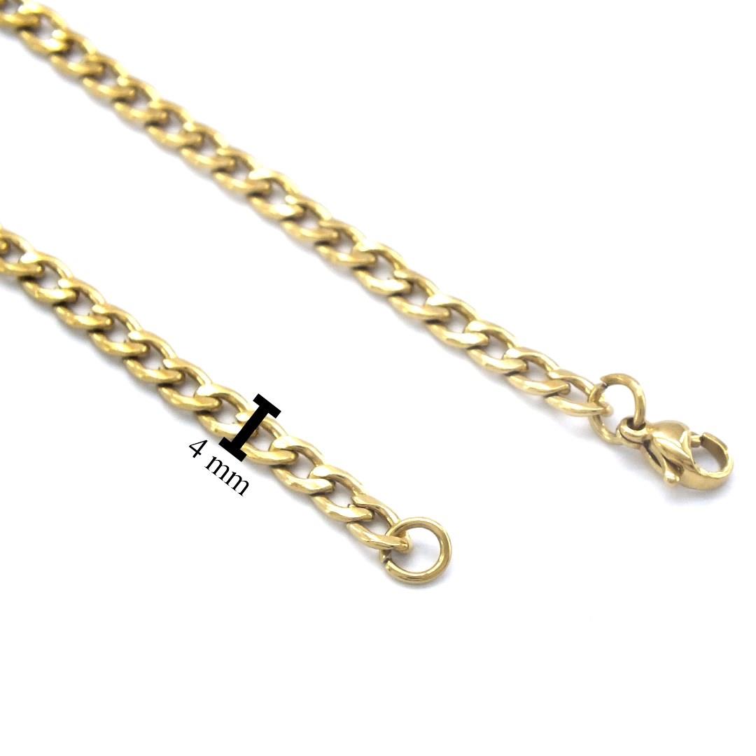 Altın Kaplama Zincir Kolye Figaro Unisex Model ZN-260