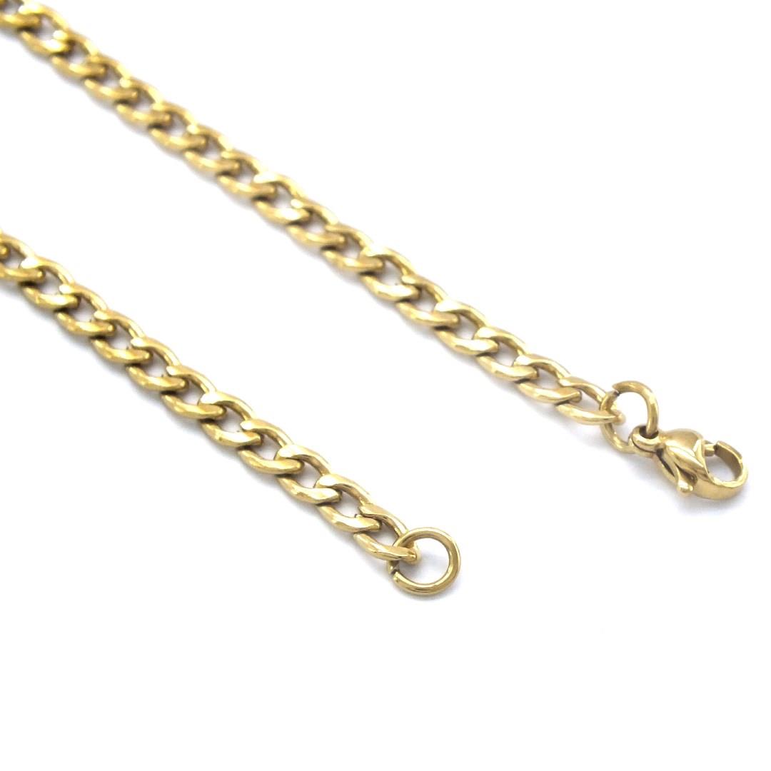 Altın Kaplama Zincir Kolye Figaro Unisex Model ZN-260