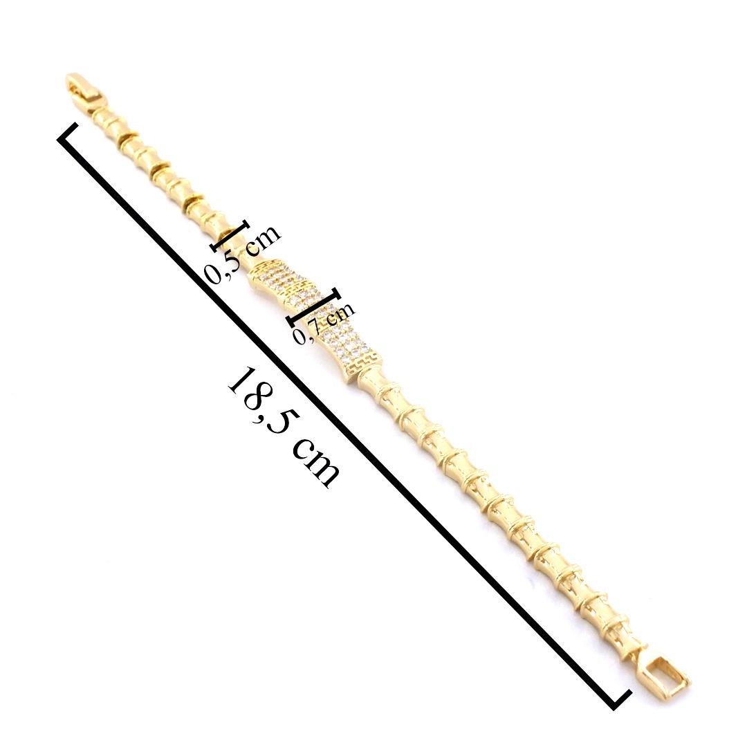 Altın Kaplama Zirkon Taşlı Kadın Bileklik BLK-1037