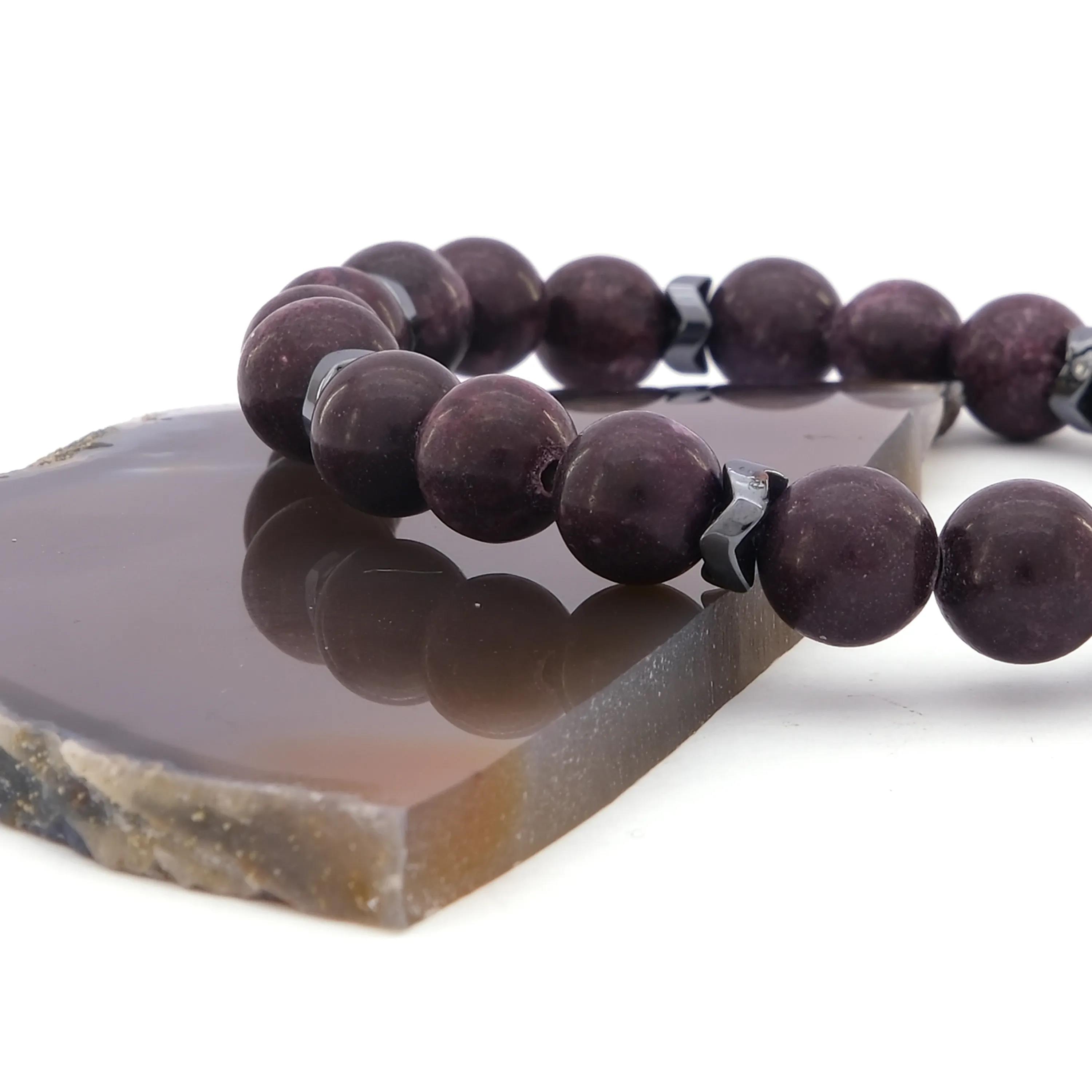 Ametist Doğal Taş Erkek Bileklik EBLK-381