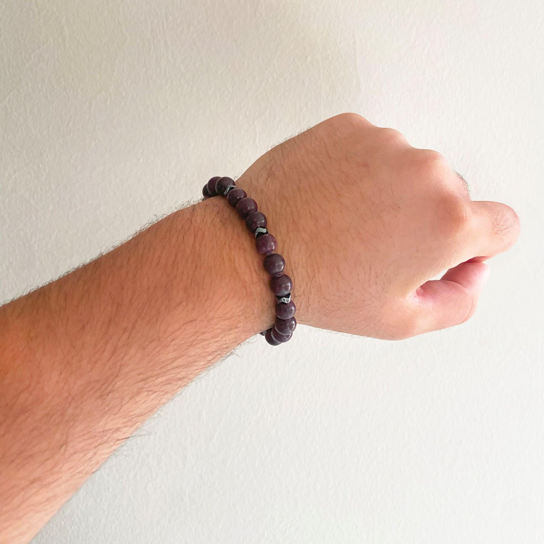 Ametist Doğal Taş Erkek Bileklik EBLK-381