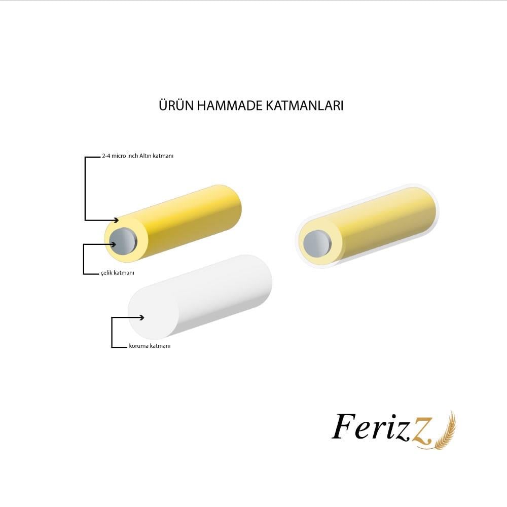 Bebek Bileklik Altın Kaplama Adana Burma Çocuk Bileziği - FerizZ