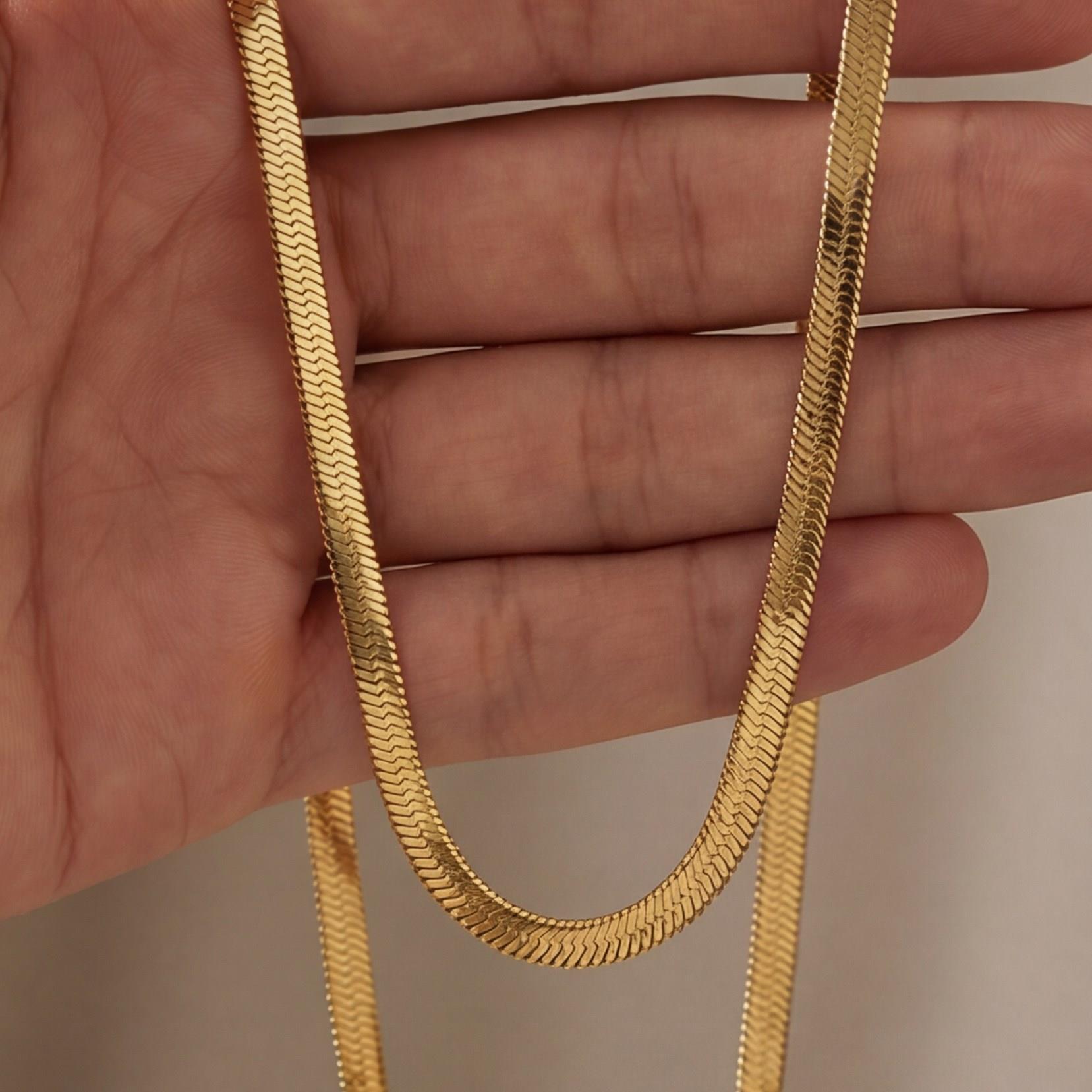 Çelik İtalyan Zincir Altın Kaplama 3 MM ZN-135