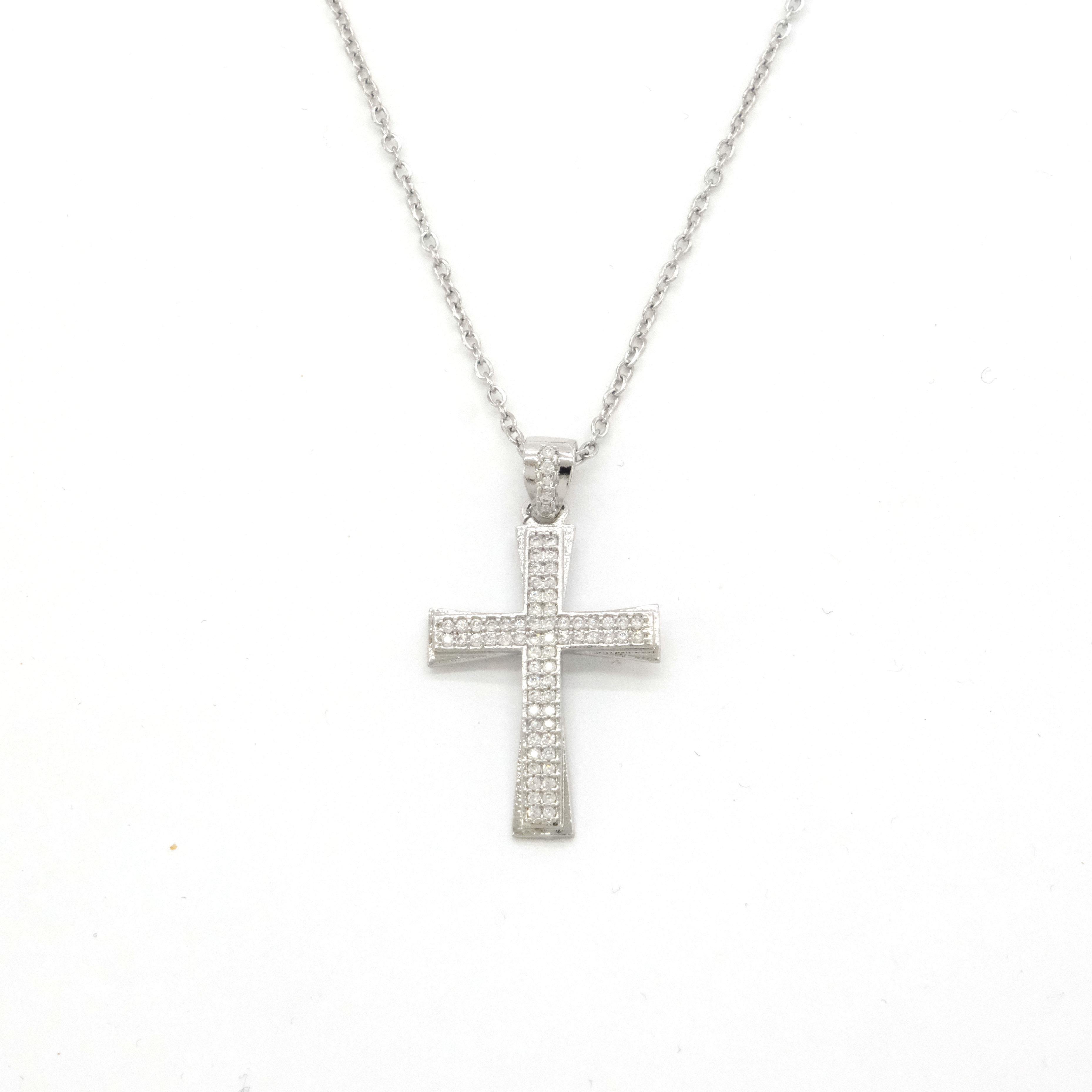 Çelik Kolye - Haç Kolye - Paslanmaz Çelik Kadın Kolye KLY-639