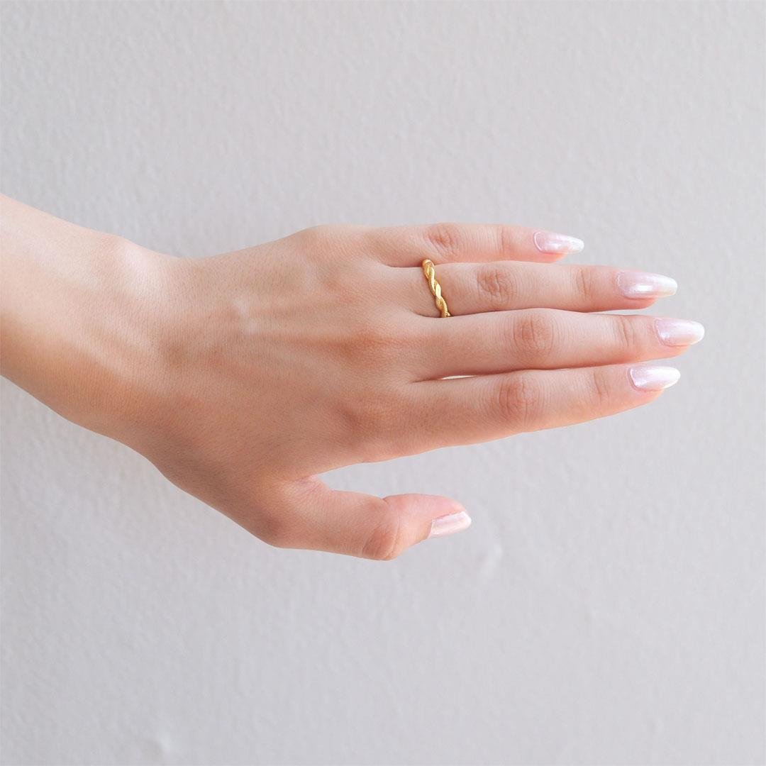 Çelik Yüzük Kadın Altın Kaplama 2'li Adana Burma YZK-461