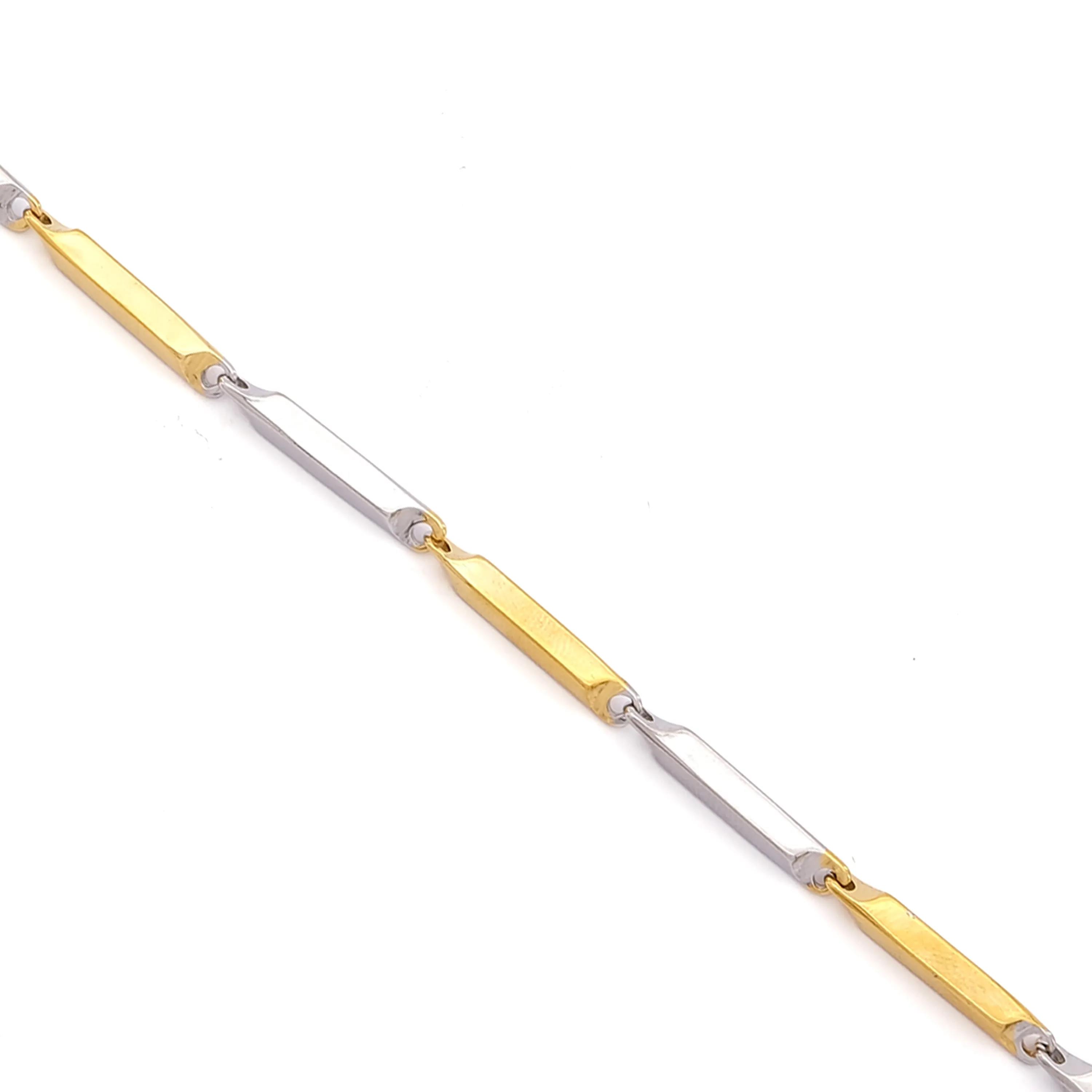 Çift Renkli Küp Model Çelik Erkek Bilekliği EBLK-505