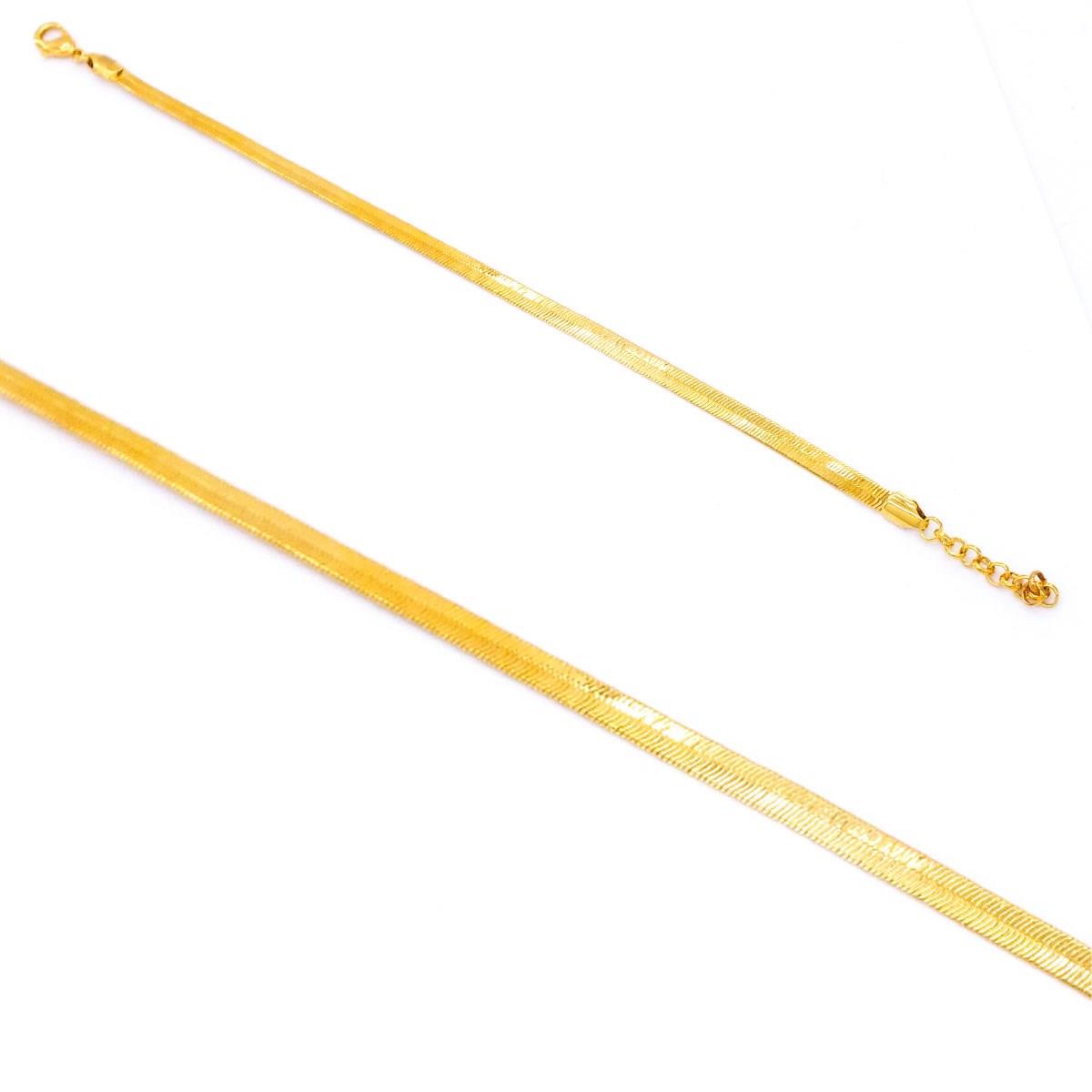 Ferizz Altın Kaplama İnce Zarif İtalyan Model Bayan Bileklik-18cm-21.8cm Boy