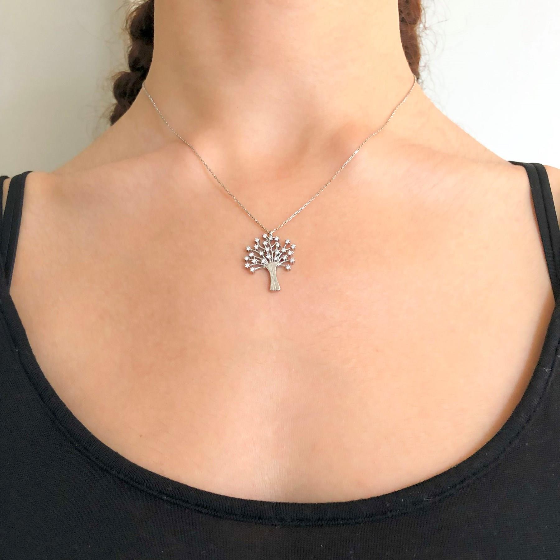 Hayat Ağacı Kadın Gümüş Kolye GK-200