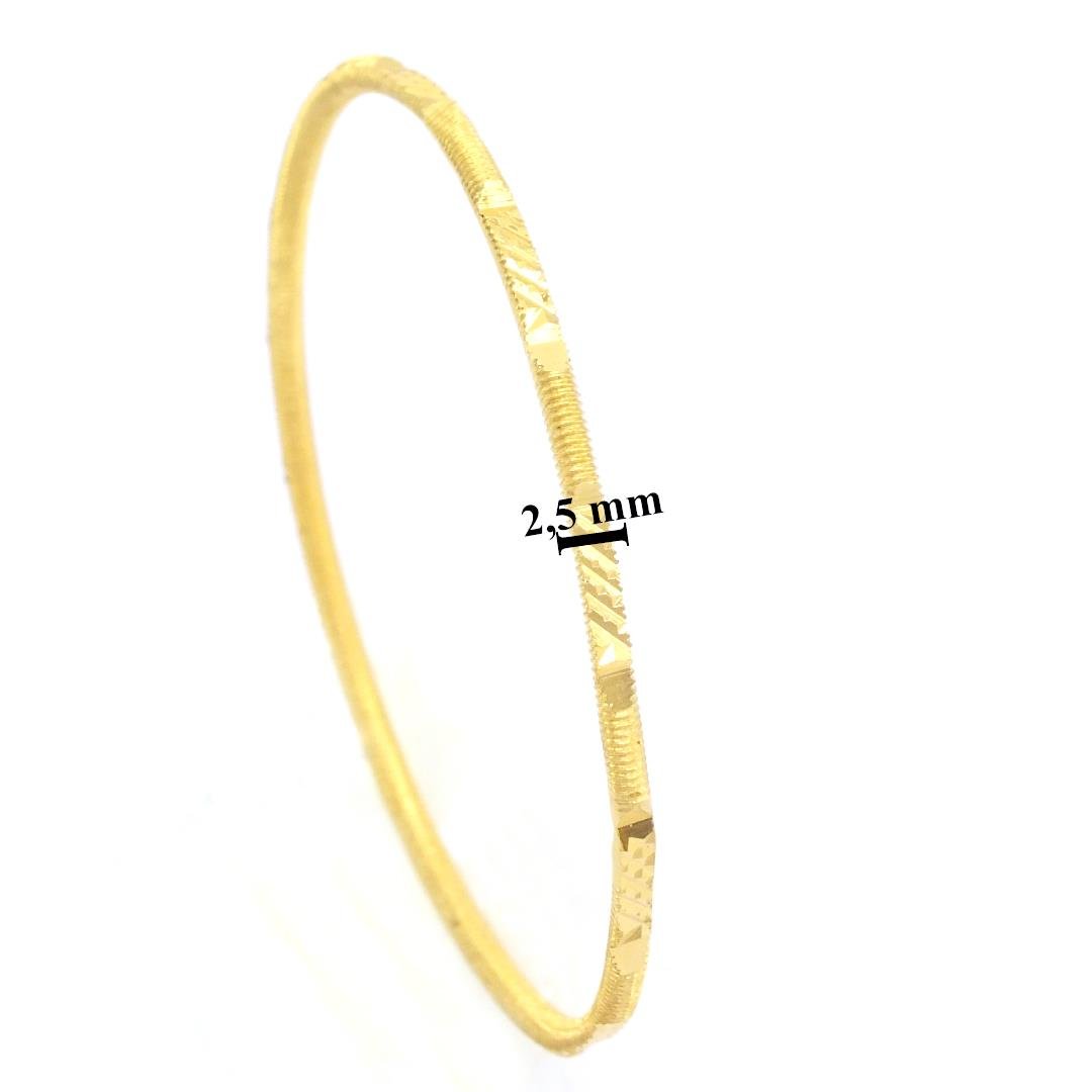 İmitasyon Ajda Bilezik Desenli Model Altın Kaplama  - 5 Adet BSET-122