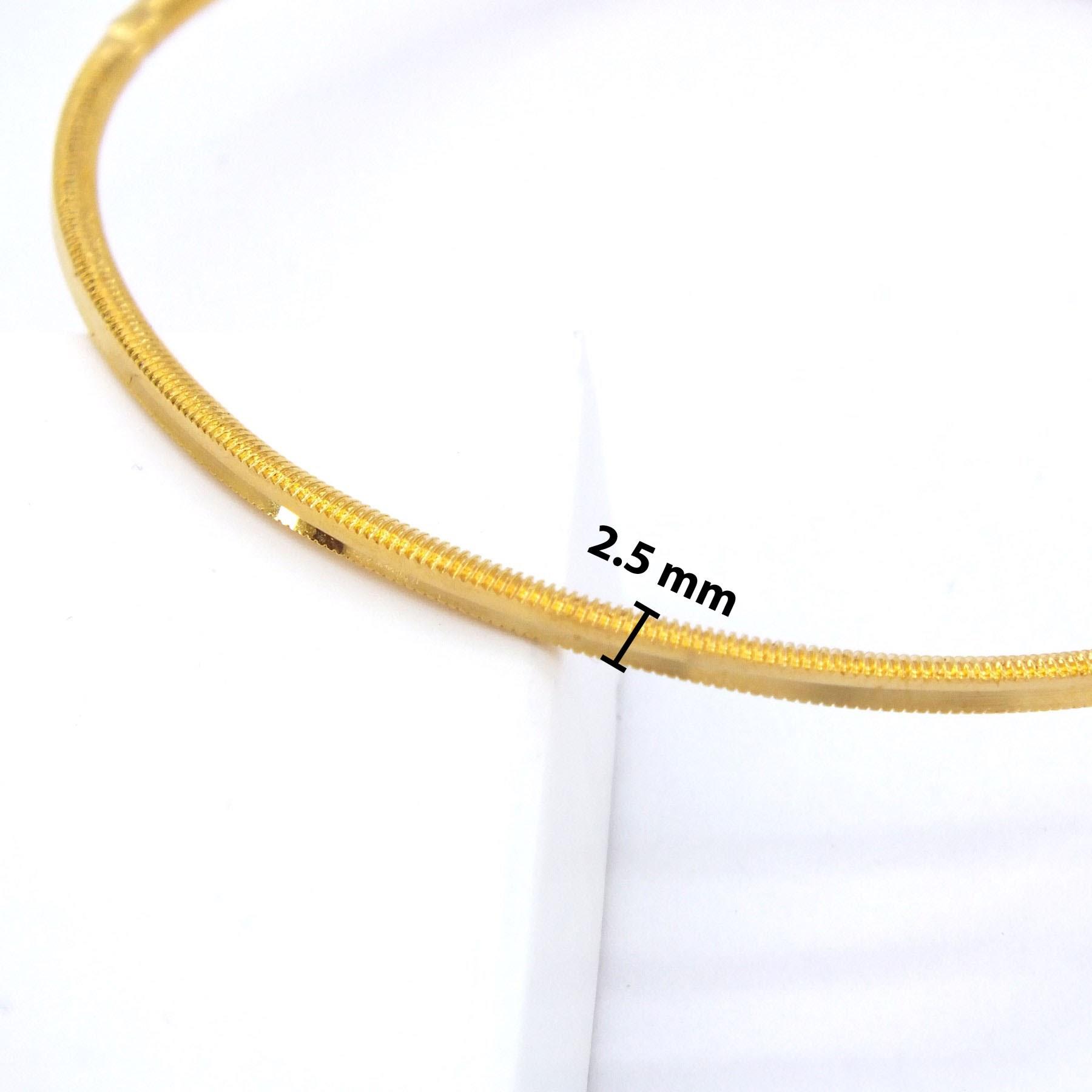 İmitasyon Ajda Bilezik Düz Model Altın Kaplama  - 3 adet BSET-116