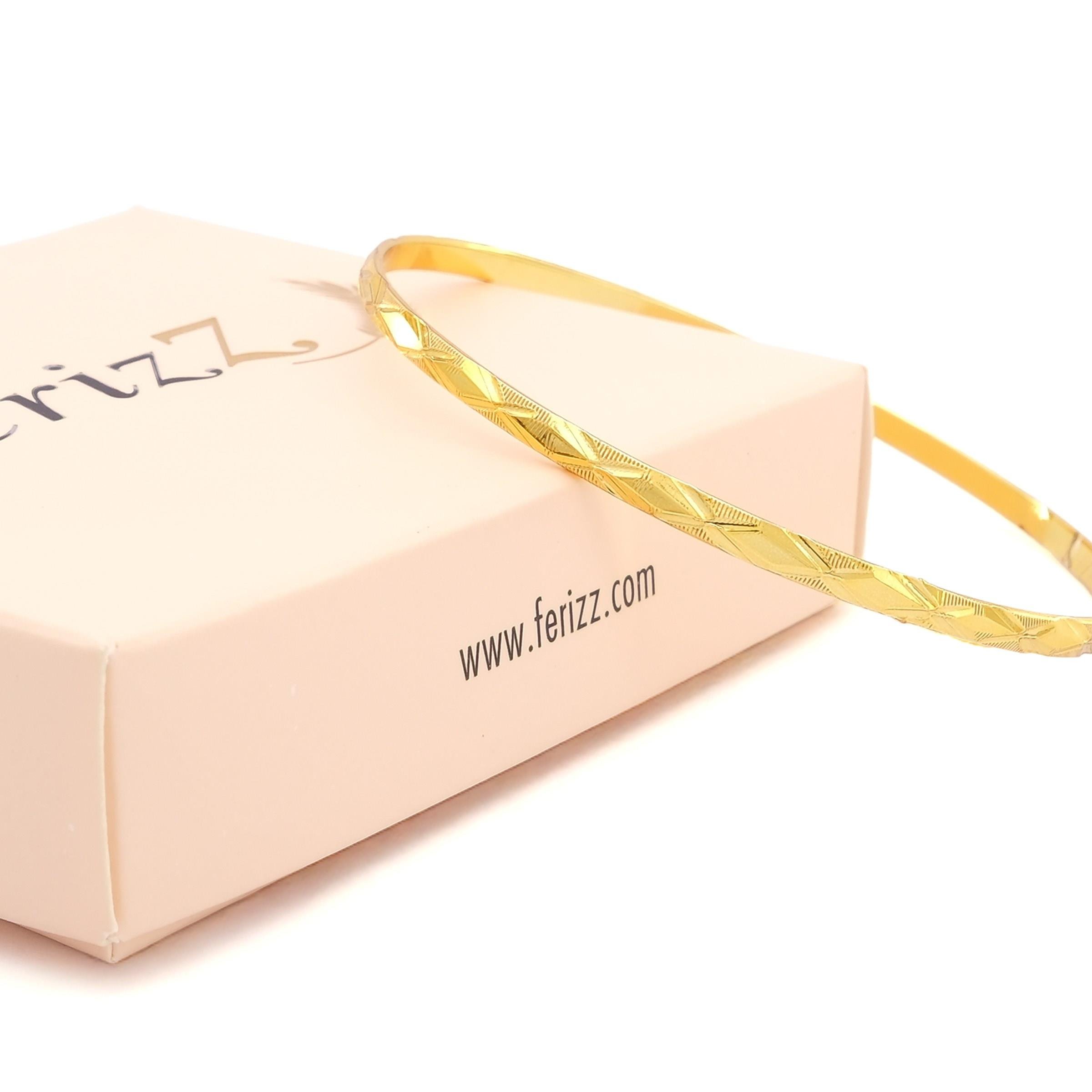 İmitasyon Altın Kaplama 3 mm Baklava Model Bilezik BLZ-3124