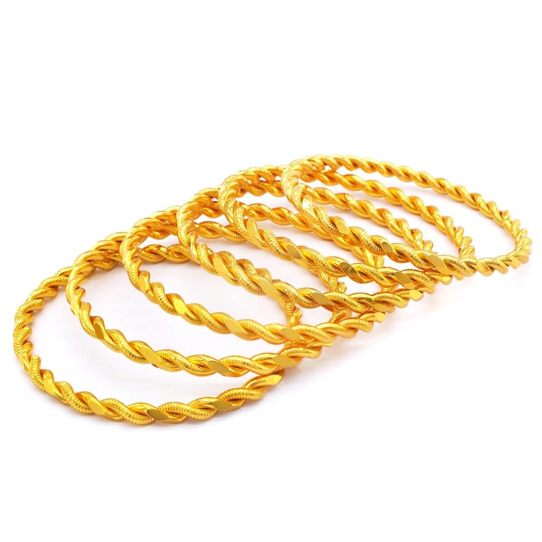 İmitasyon Burma Bilezik 2'li Model 6.5 mm - 6 Adet BSET-107