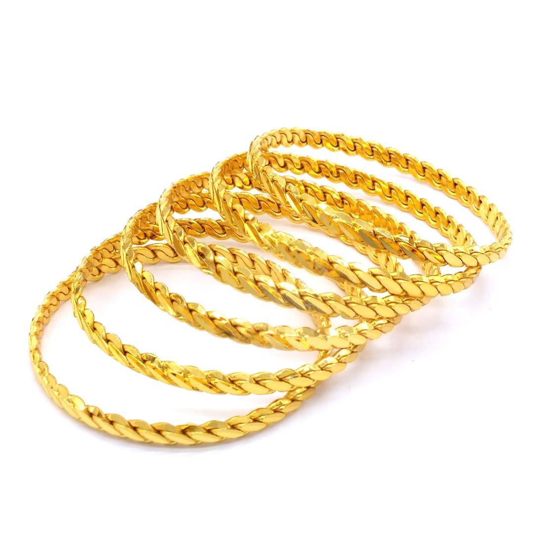 İmitasyon Burma Bilezik 3'lü Model (İçi Düz) 5 mm - 6 Adet BSET-111