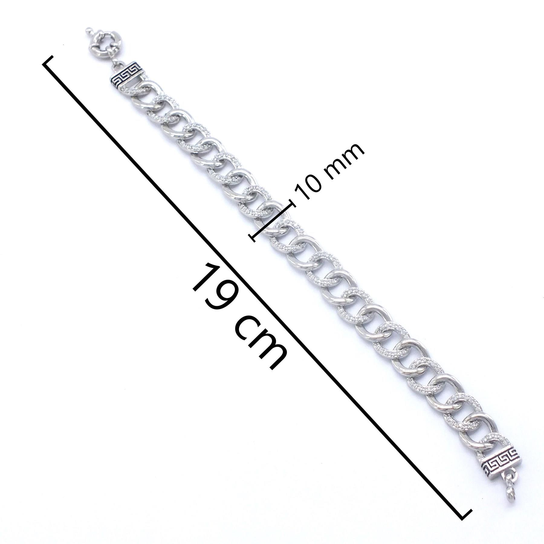 Samanyolu Bileklik Çelik Gümüş Renk Taşlı BLK-944