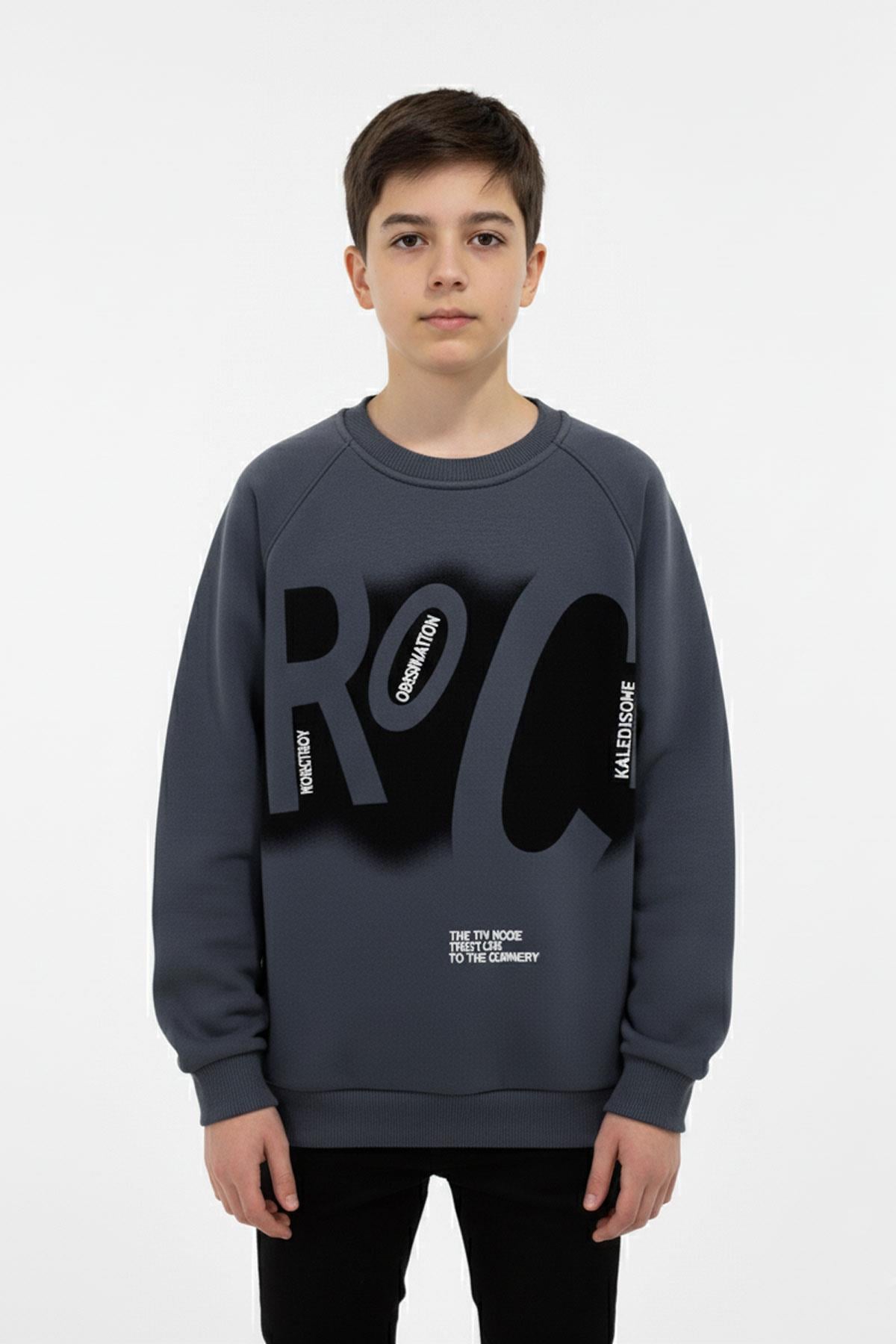 Baskılı Erkek Çocuk Sweatshirt