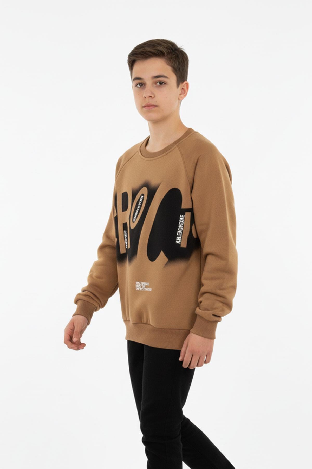 Baskılı Erkek Çocuk Sweatshirt