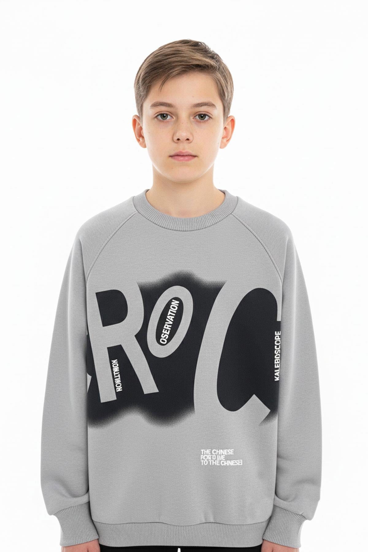 Baskılı Erkek Çocuk Sweatshirt