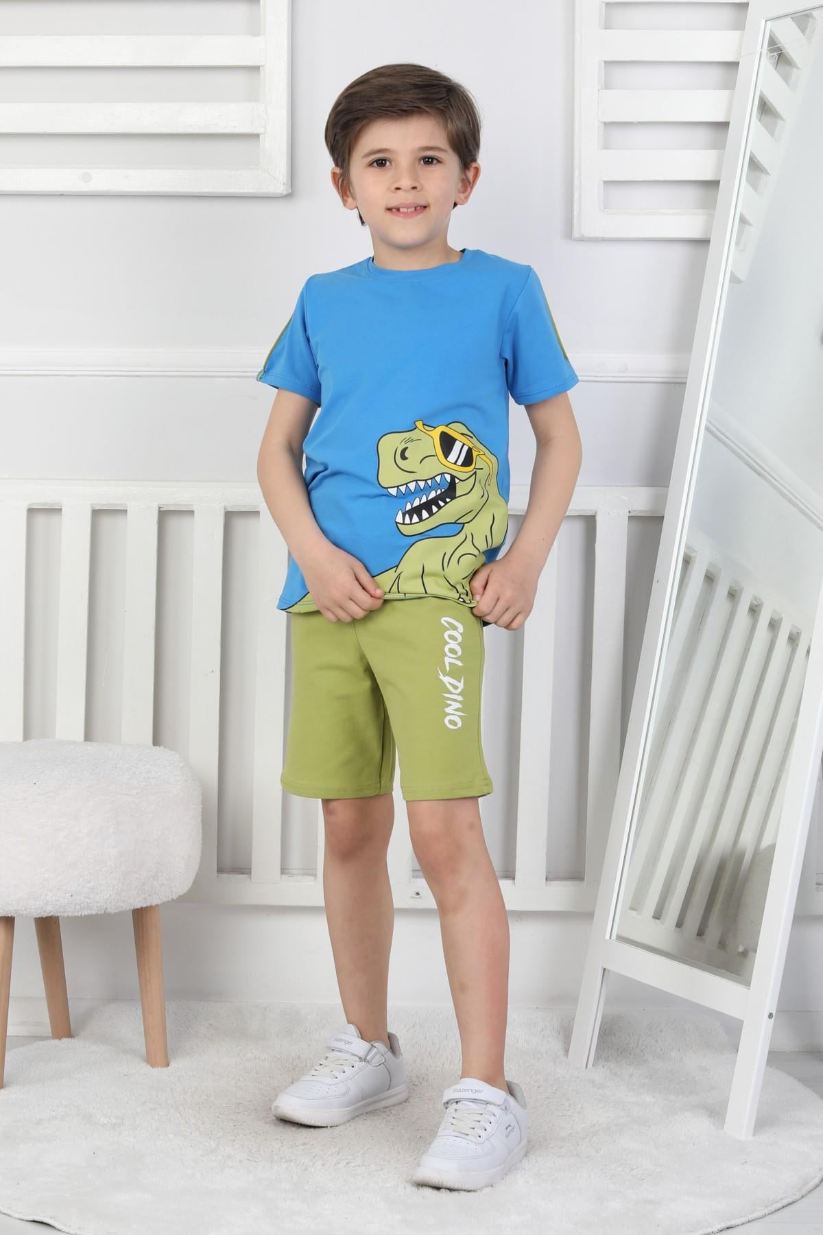 Dinozor Baskı Erkek Çocuk Takım