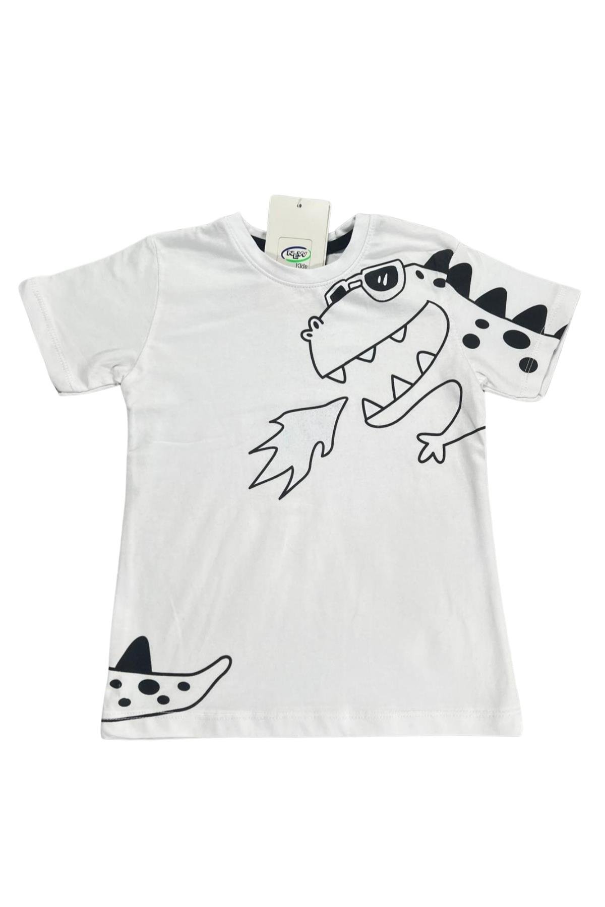 Dinozor Baskı Erkek Çocuk Takım