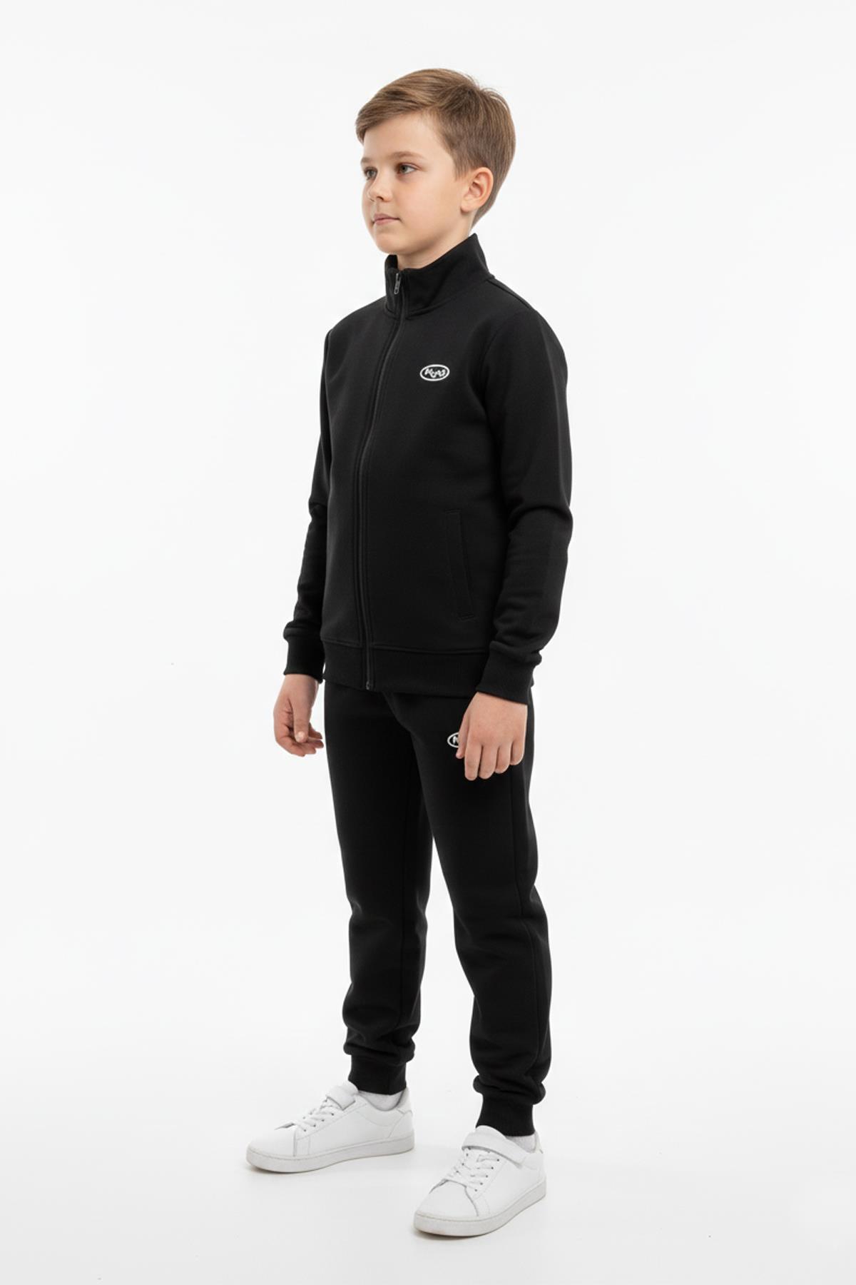 Fermuarlı Cepli Çocuk Unisex Eşofman Takımı