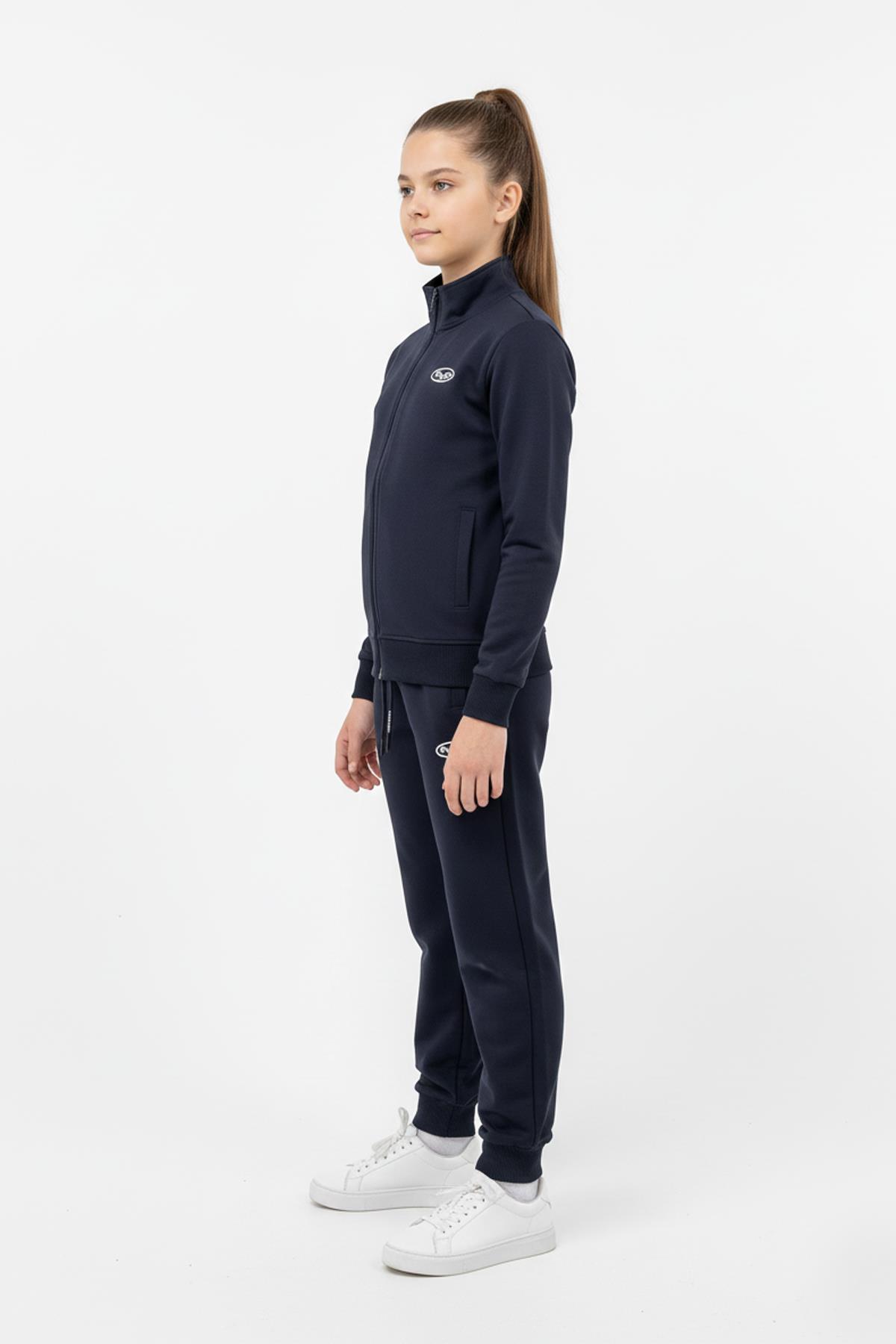 Fermuarlı Cepli Çocuk Unisex Eşofman Takımı