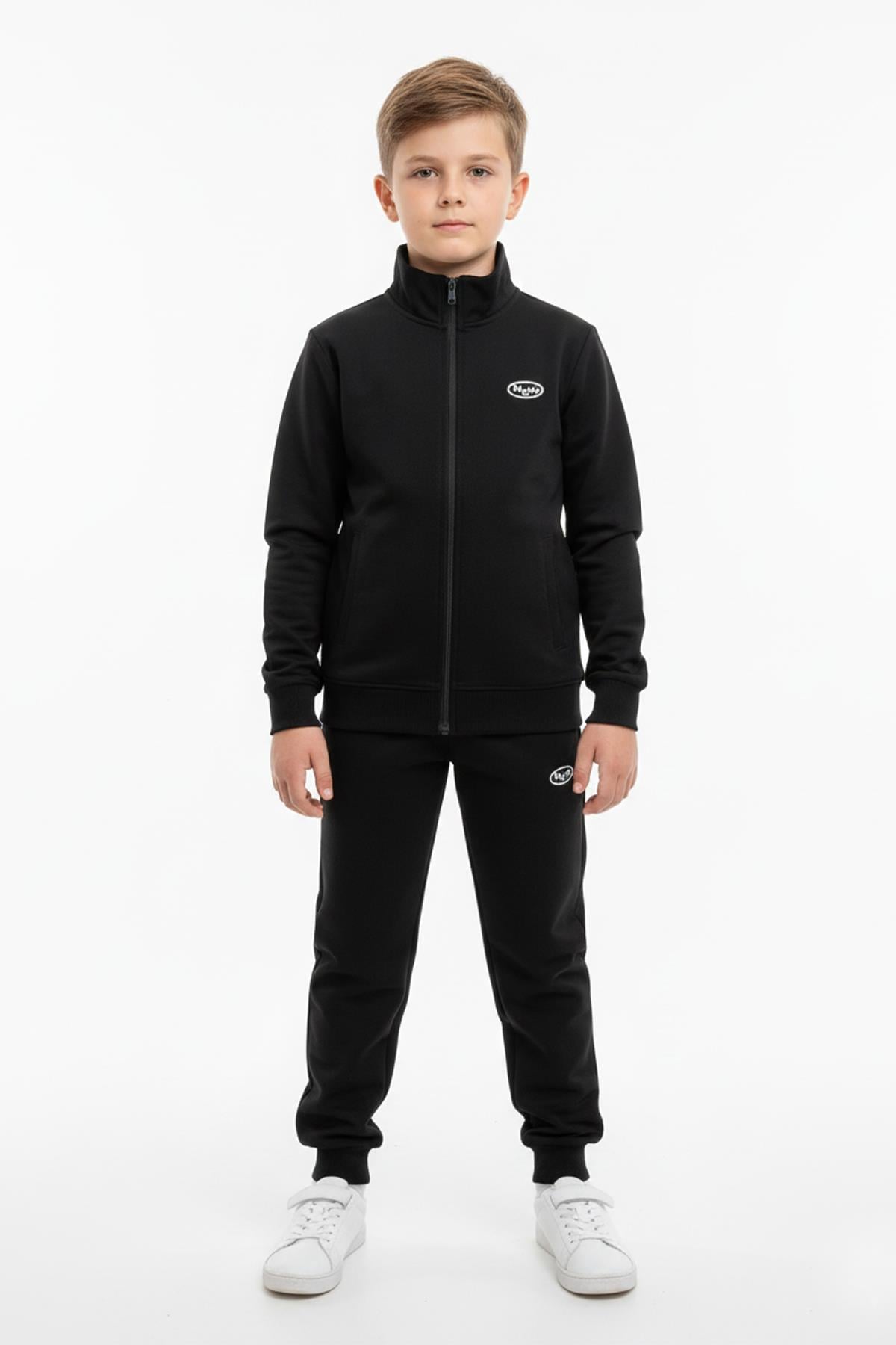 Fermuarlı Cepli Çocuk Unisex Eşofman Takımı