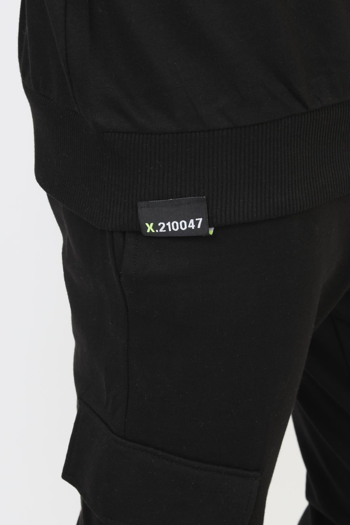 Fermuarlı Respect Baskılı Siyah Erkek Çocuk Sweatshirt