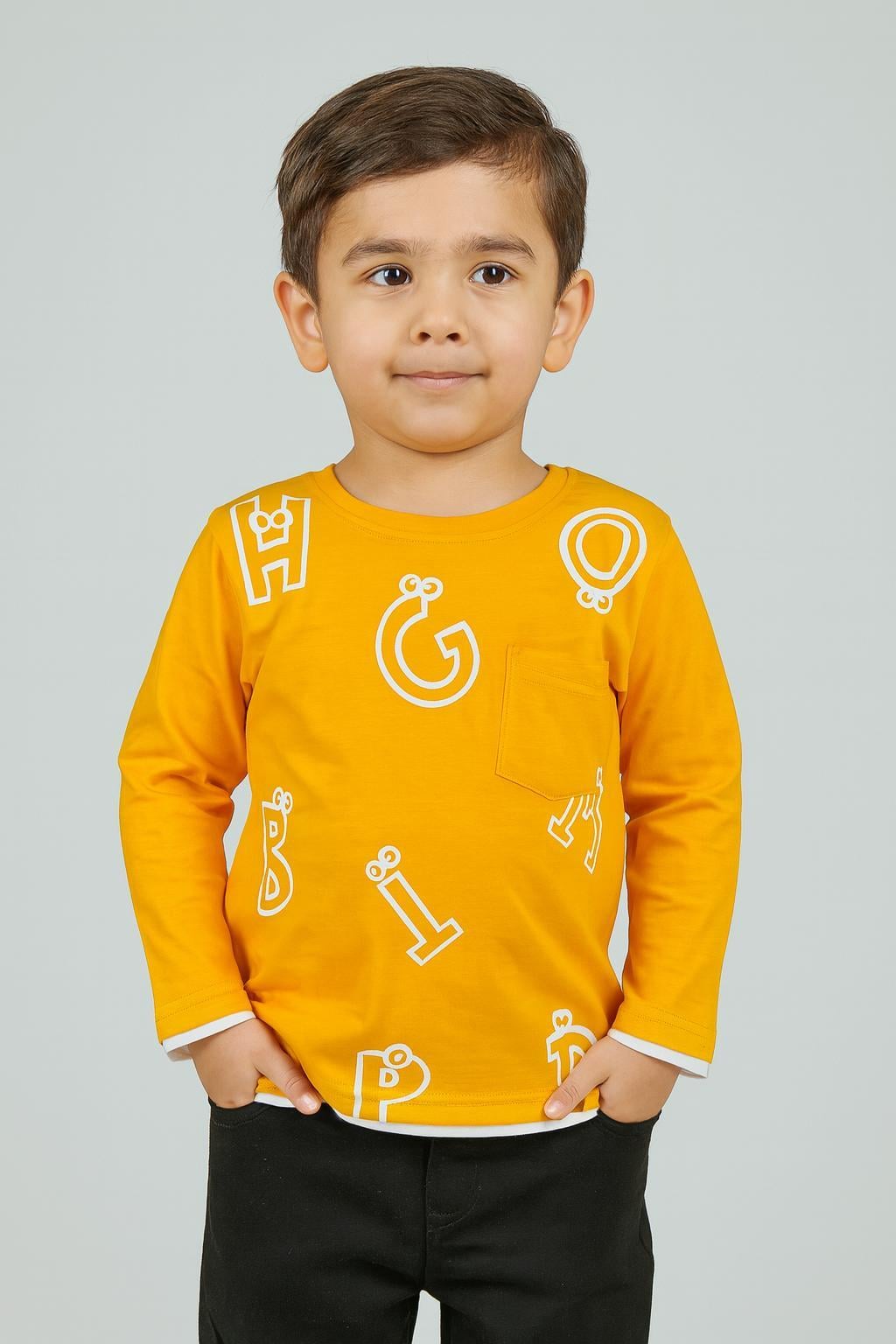 Harf Baskılı Mevsimlik Erkek Çocuk Sweatshirt