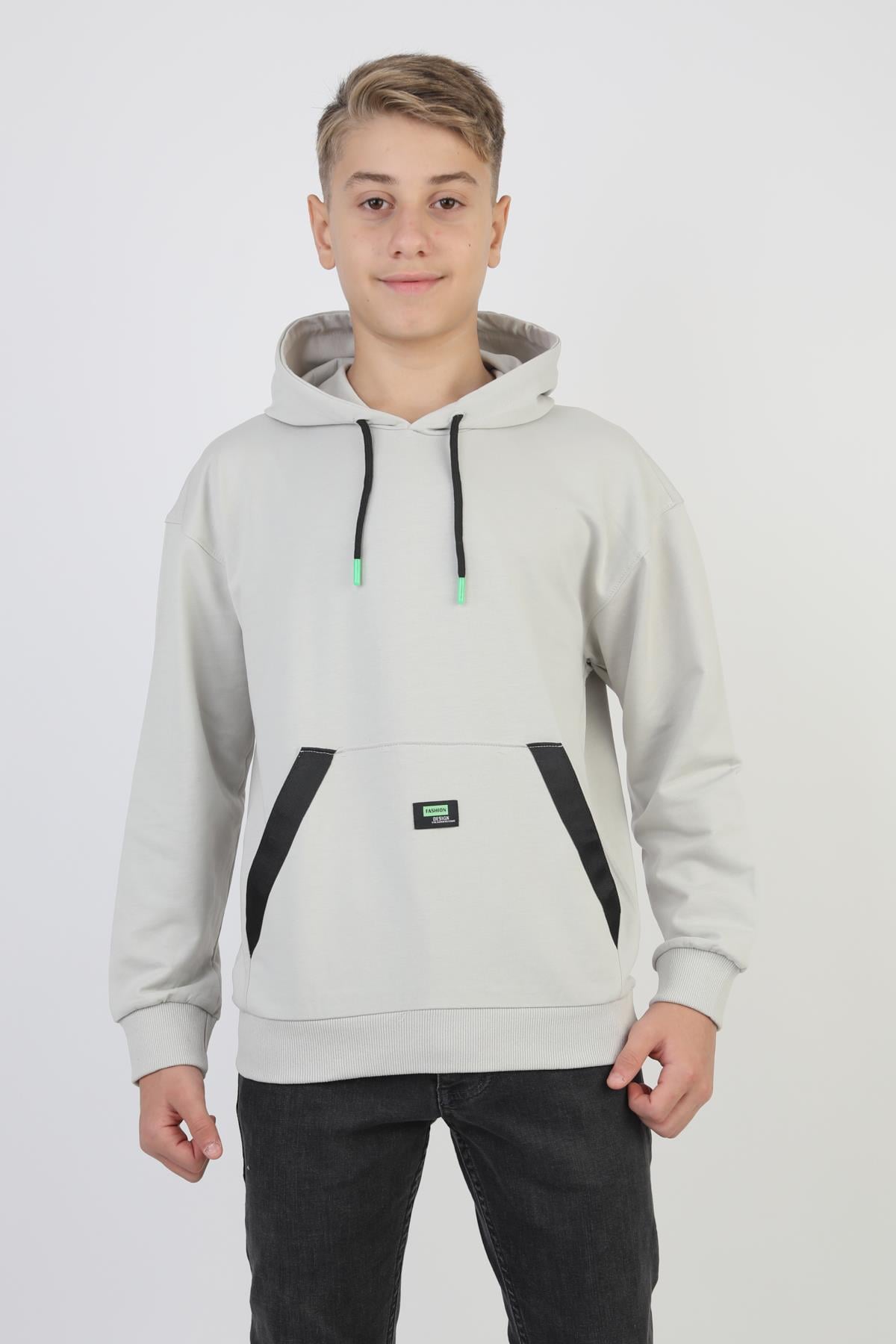 Kapüşonlu Kanguru Cepli Erkek Çocuk Sweatshirt
