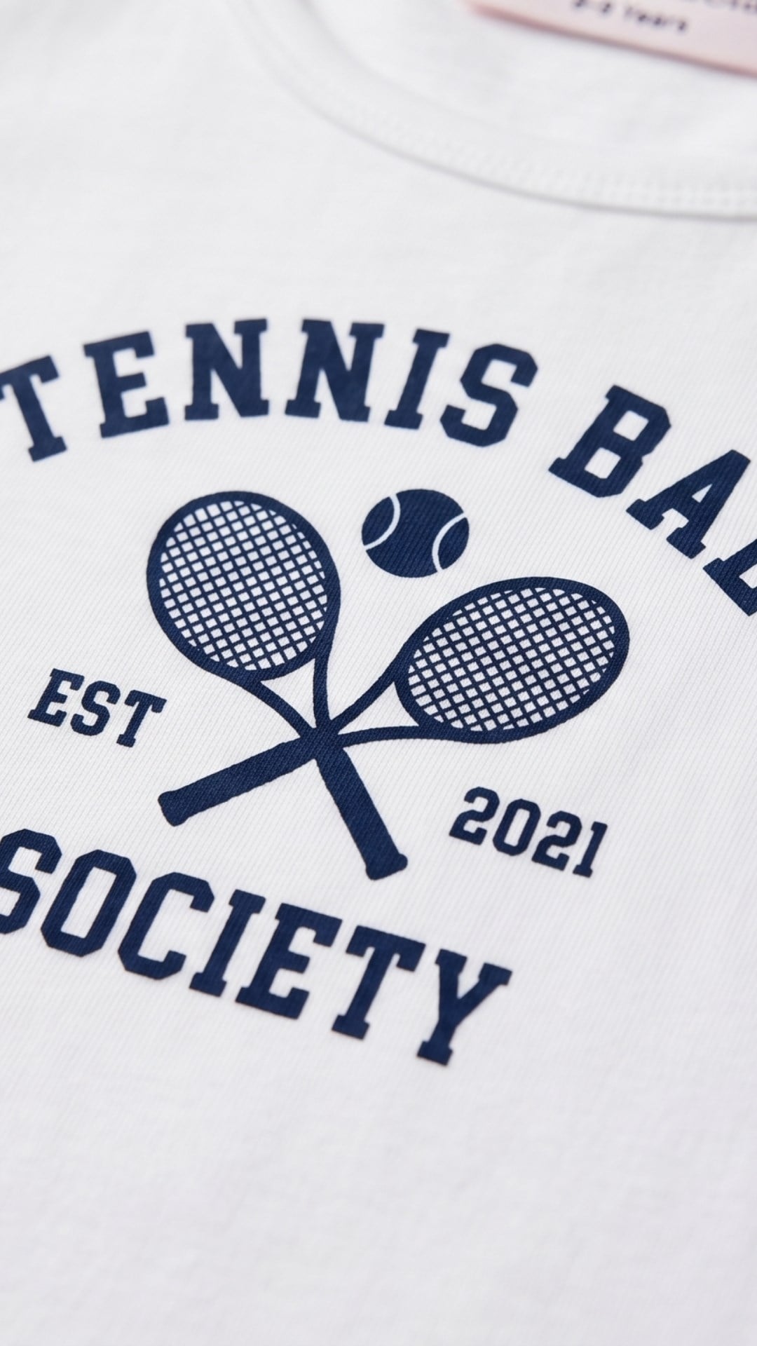 Kız takım Çocuk Sıfır Kol Tennis baskılı Kız Takım 