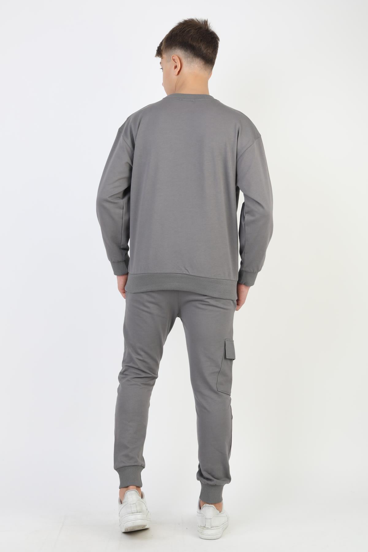 Mevsimlik Respect Baskılı 2 İplik %100 Pamuk 2 İplik Uzun Kollu Erkek Çocuk Sweatshirt