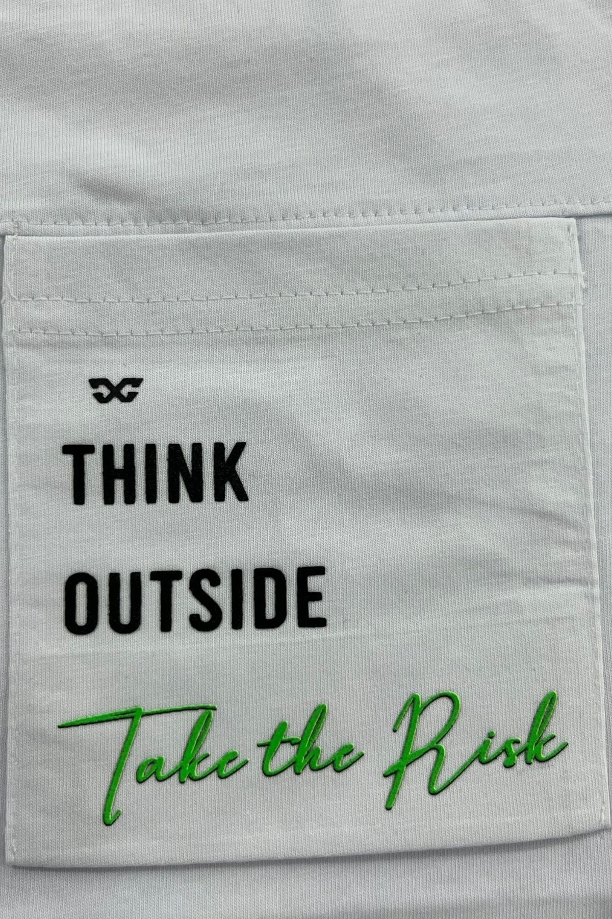 Think Outside Baskılı Pamuk Erkek Çocuk Tişört
