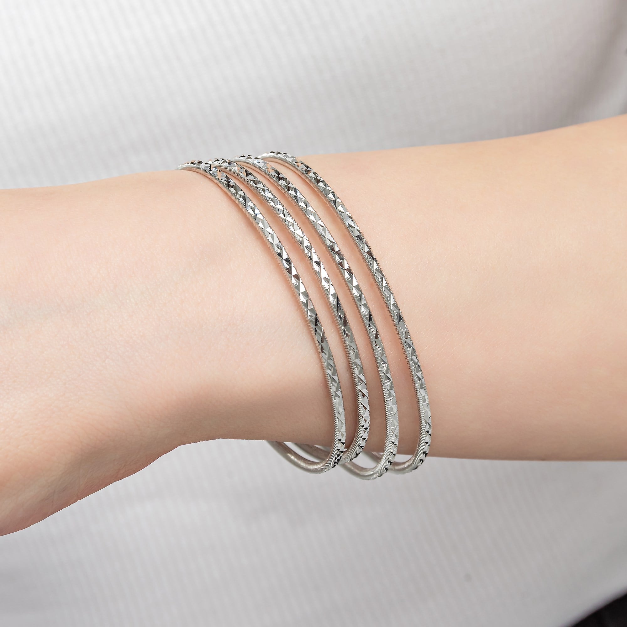 Kristal Model 7,50 gr Gümüş Ajda Bilezik