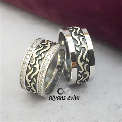 Yeni Tasarım Çift Gümüş Alyans
