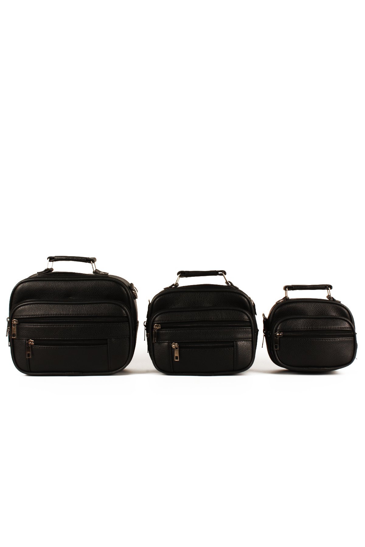 LWE1719-TBTalhaLuwwe Bag'sErkek Üçlü Kasa Destekli Lüx El ve Omuz Çantası Takımı (1719)