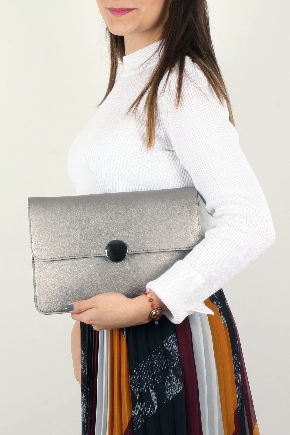 LWE20222-GMŞLuwweLuwwe Bag'sGümüş-Kadın Portföy / Clutch Çanta (LWE20222-GMŞ)