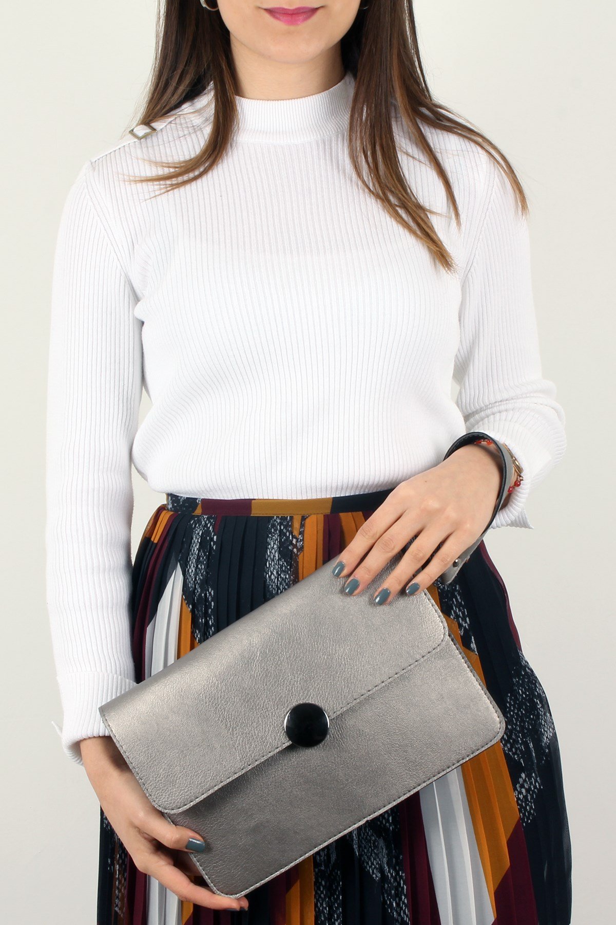 LWE20222-GMŞLuwweLuwwe Bag'sGümüş-Kadın Portföy / Clutch Çanta (LWE20222-GMŞ)