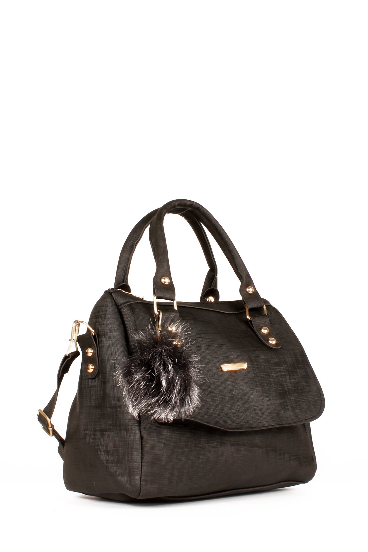 LWE20618-SyhTalhaLuwwe Bag'sKadın Anne Tarz Kapak Detaylı Omuz ve El Çantası (20618)