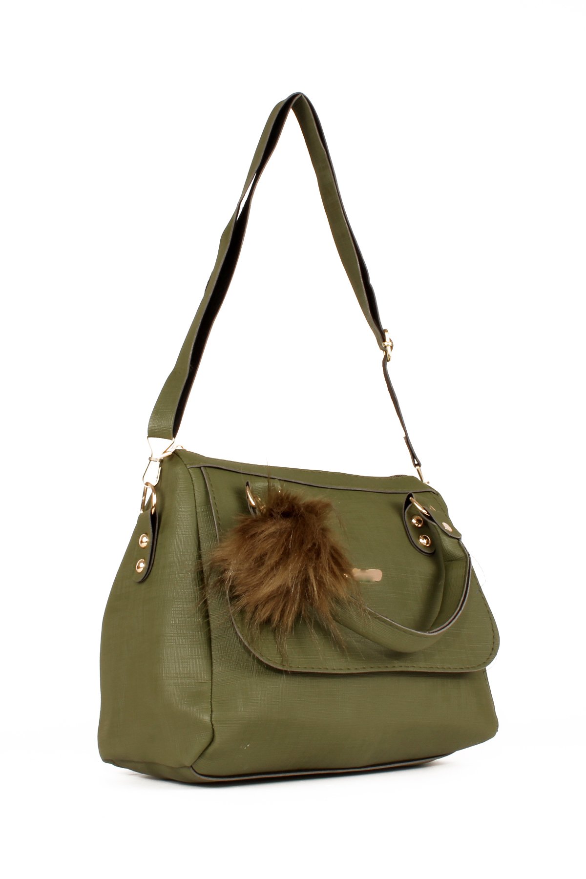 LWE20618-SyhTalhaLuwwe Bag'sKadın Anne Tarz Kapak Detaylı Omuz ve El Çantası (20618)