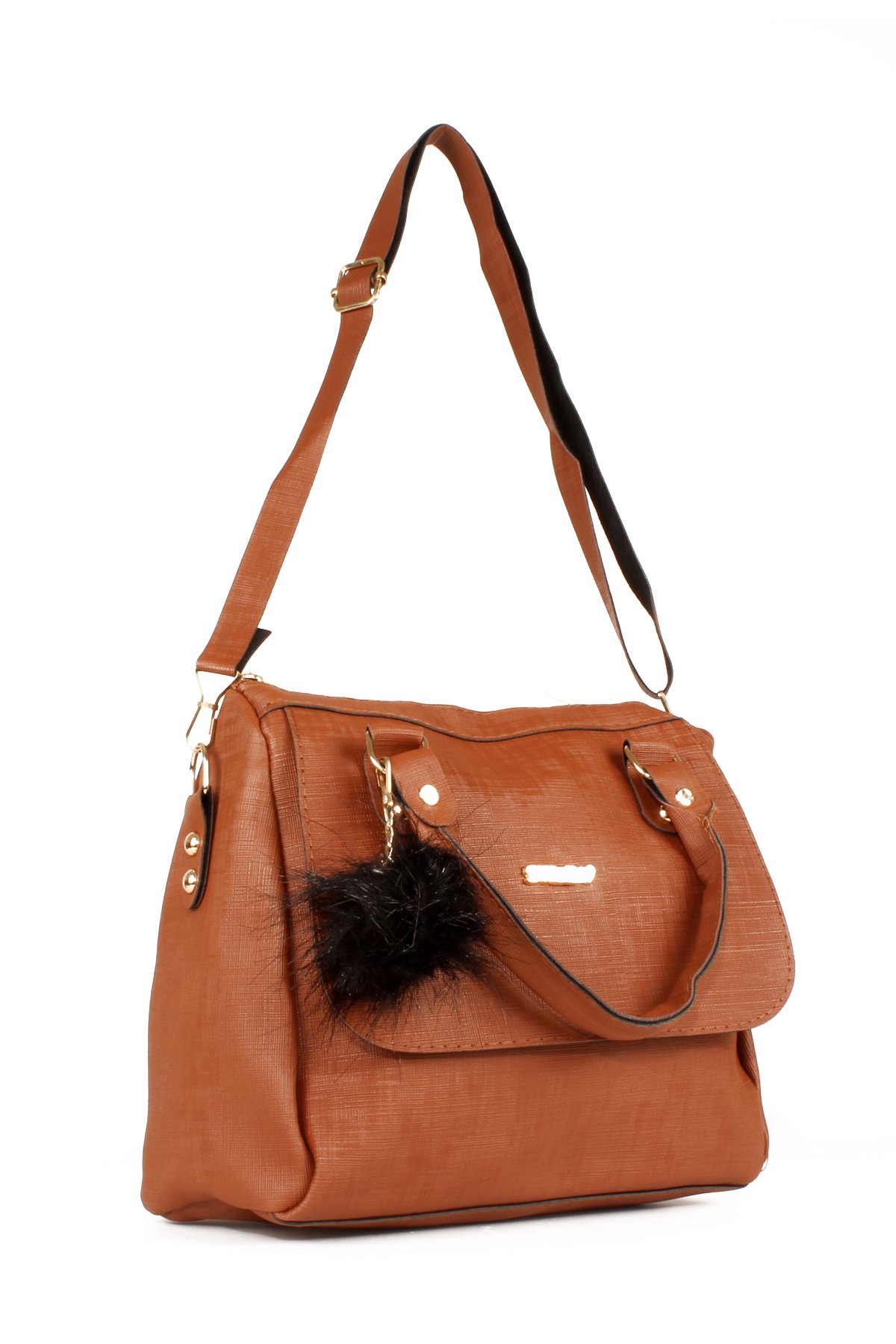 LWE20618-SyhTalhaLuwwe Bag'sKadın Anne Tarz Kapak Detaylı Omuz ve El Çantası (20618)